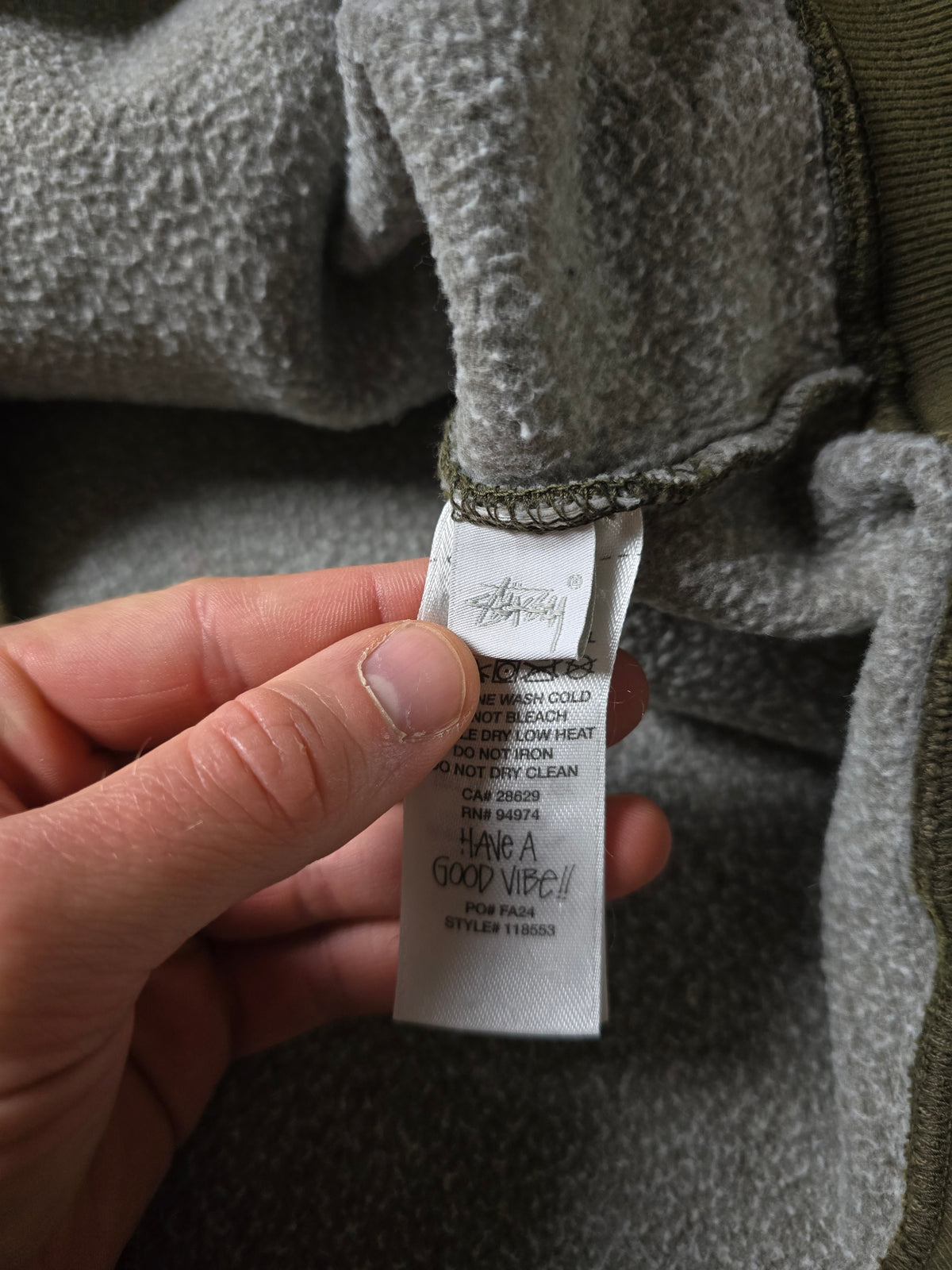 Stussy Faded Graphic Zip Hoodie (M)
