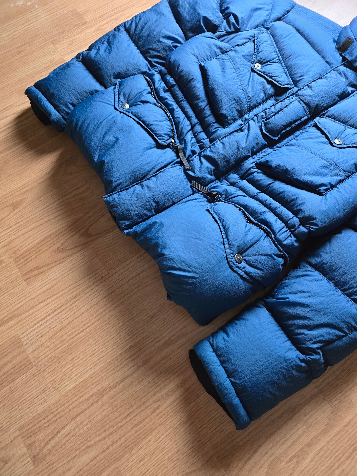 RARE Stone Island Opaque Nylon Tela Down Mesh Badge Puffer Jacket (M)