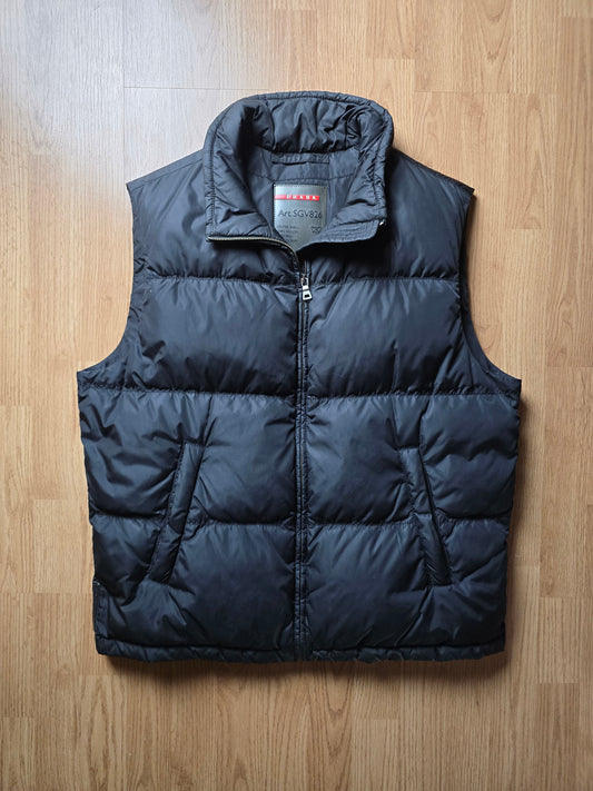 Prada Sport 2008 Black Tab Down Gilet/Vest (L)