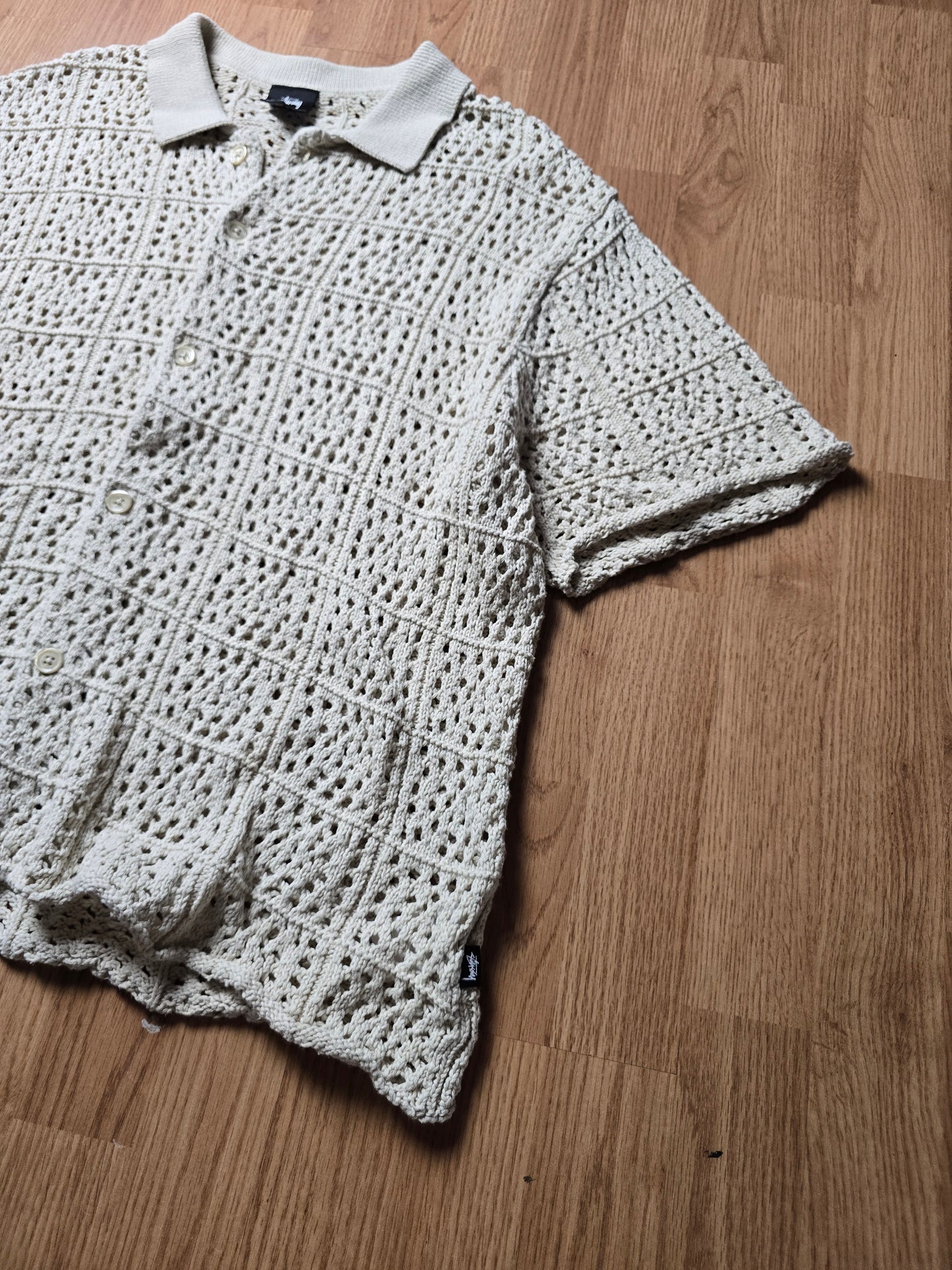 Stussy Crochet Knit SS Shirt (L/XL)