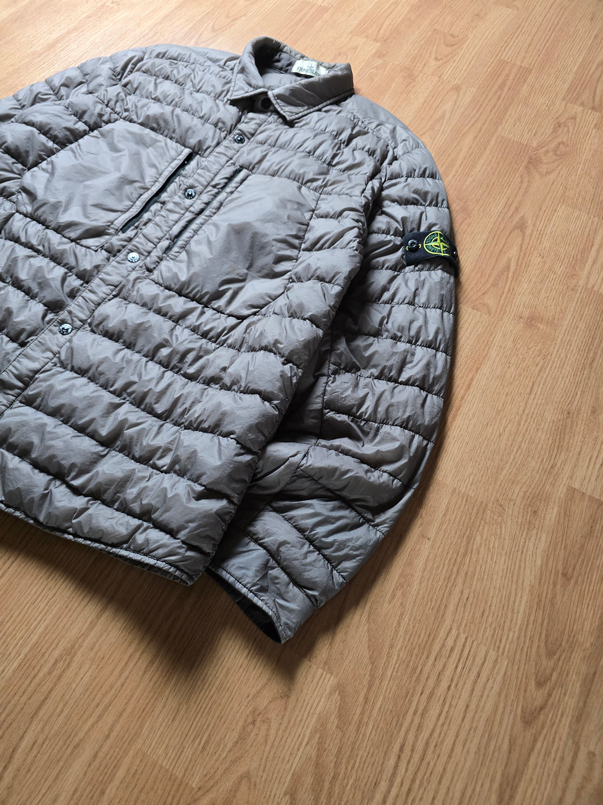 Stone Island Garment Dyed Micro Yarn Down Overshirt Jacket (XXL)