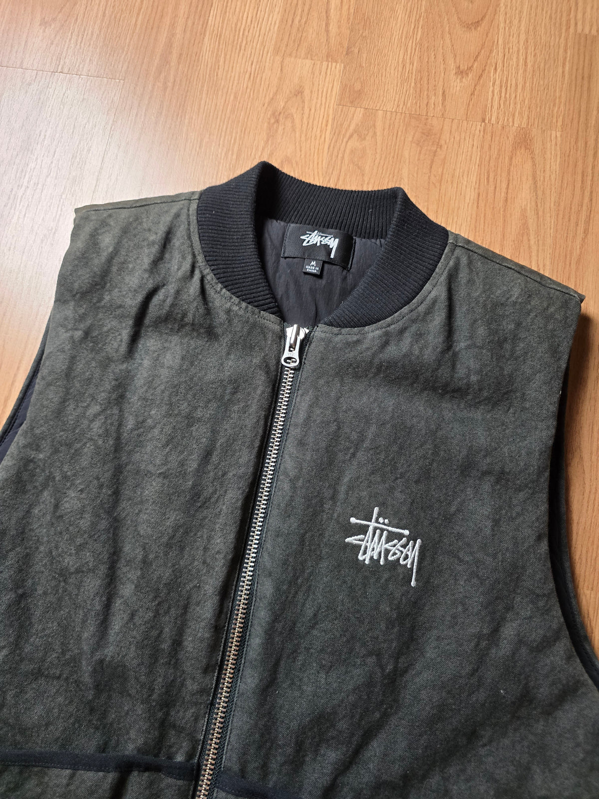 Stussy Primaloft Washed Canvas Gilet/Vest (M)