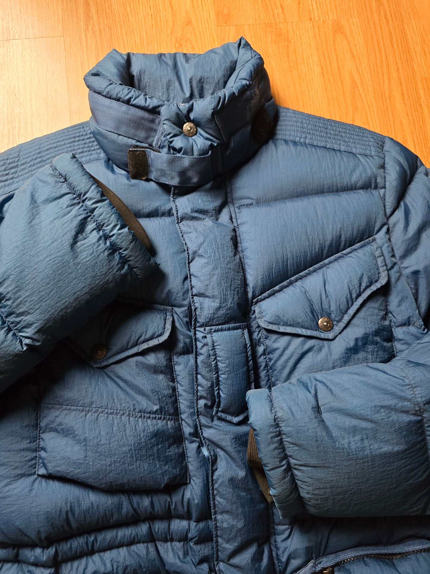 RARE Stone Island Opaque Nylon Tela Down Mesh Badge Puffer Jacket (M)