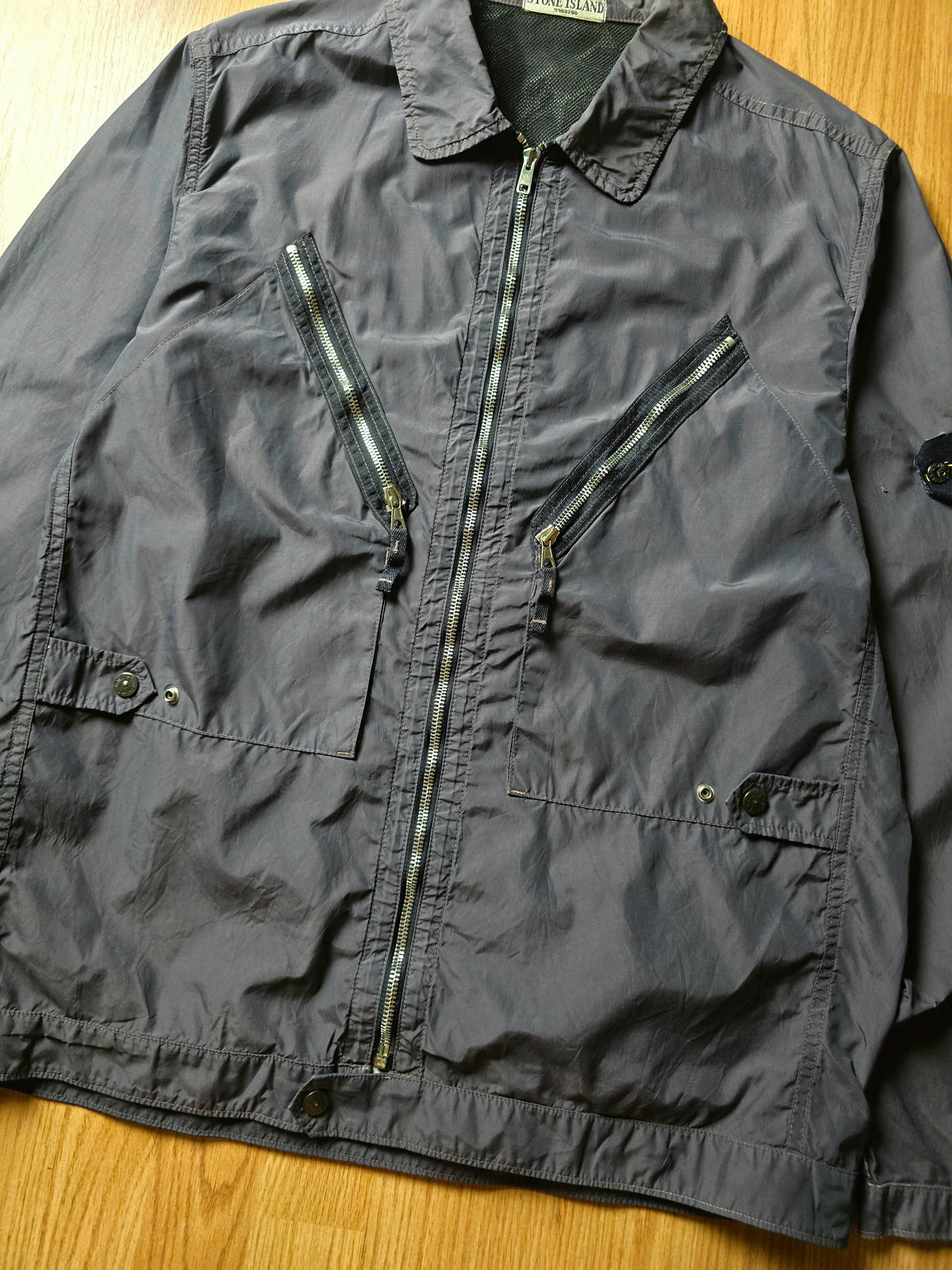 Vintage Stone Island Resined Cotton-Nylon Utility Overshirt (XL/2XL)
