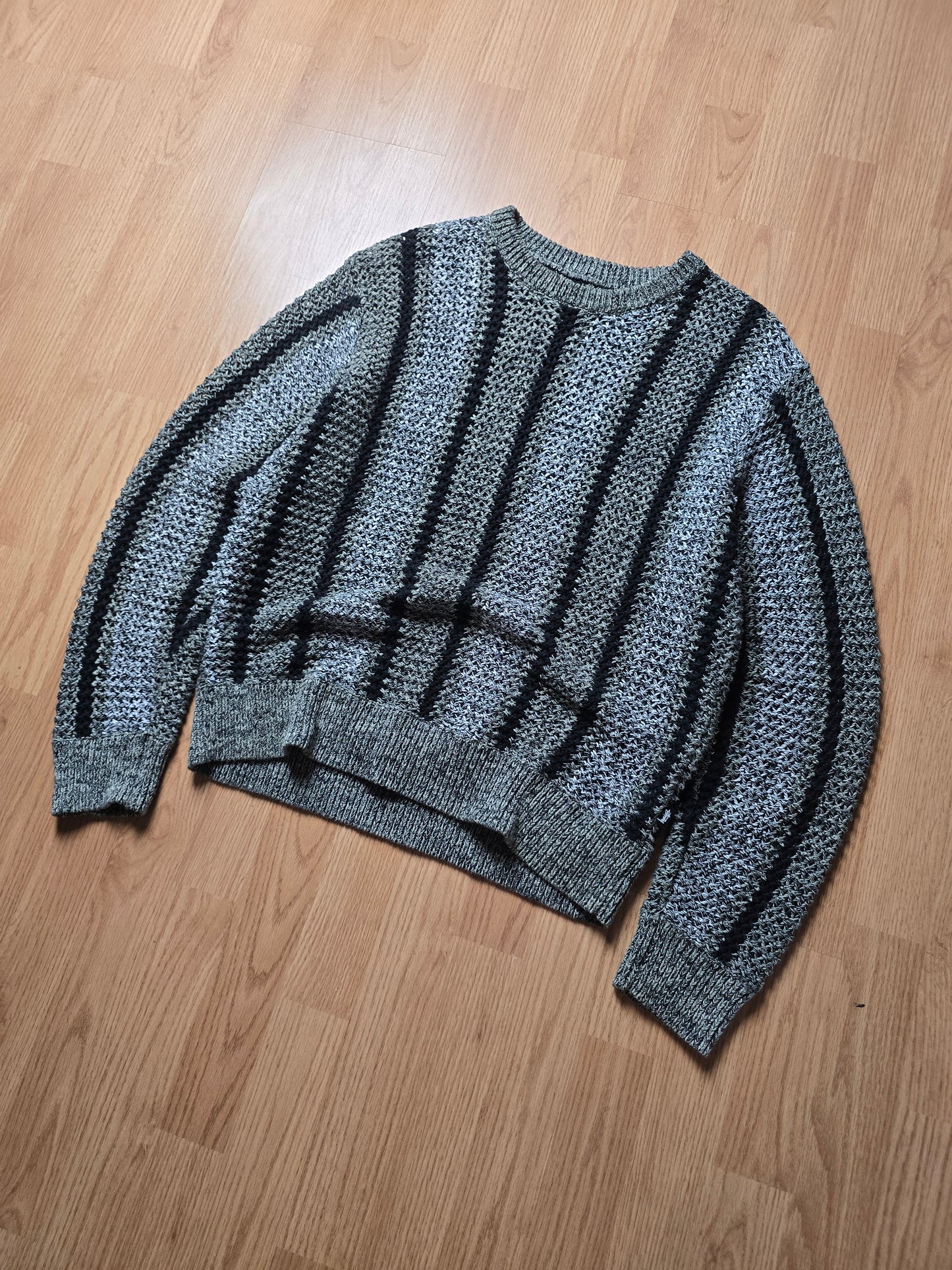 Stussy Baja Loose Gauge Striped Knit Sweater (M)