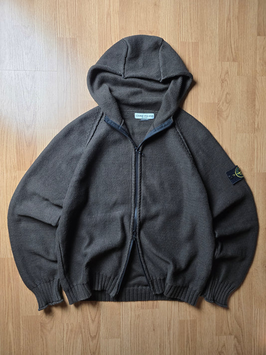Stone Island AW05 Cotton Knit Zip Hoodie (M)
