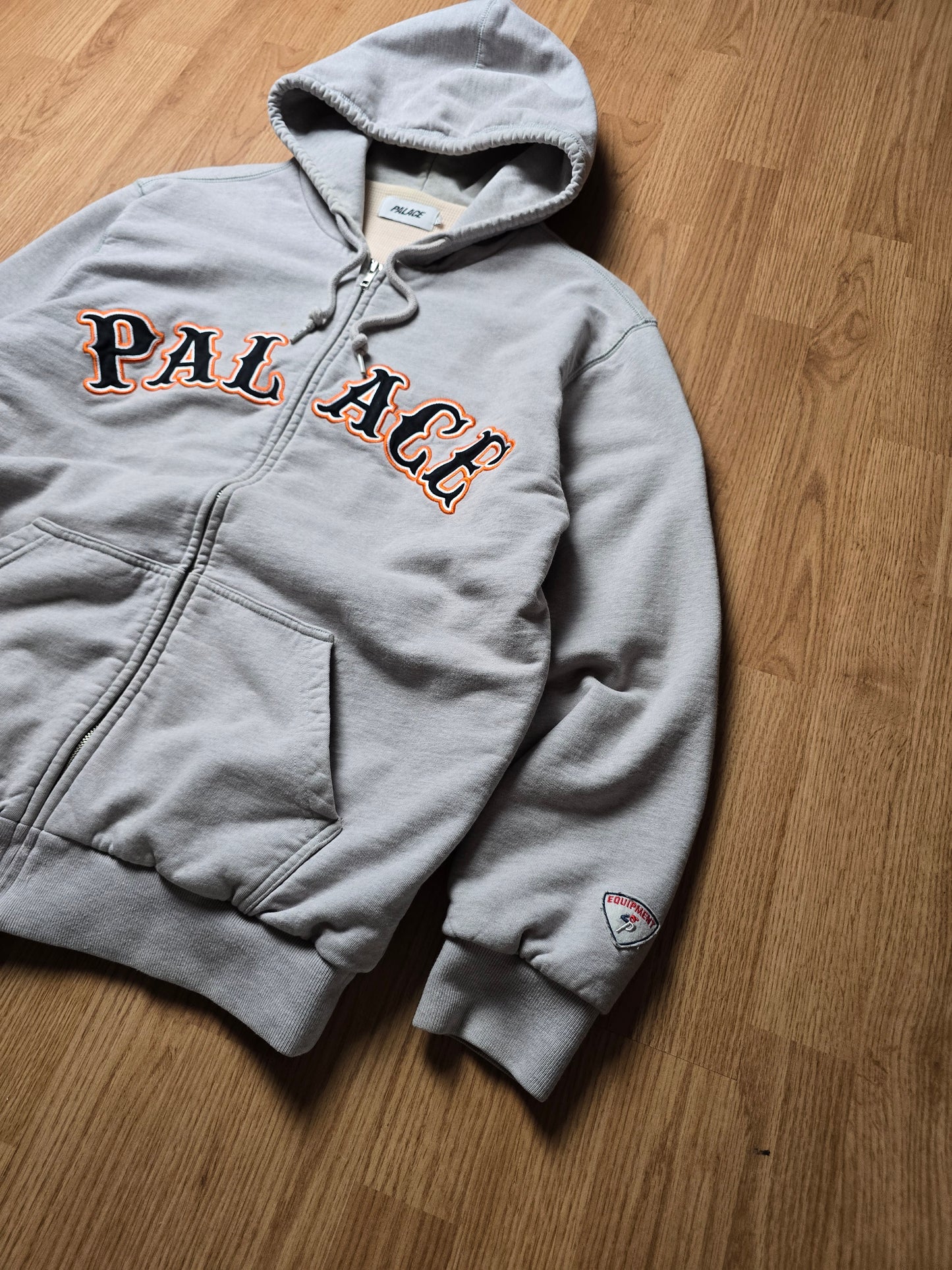 Palace 'Arch' Thermal Lined Zip Up Hoodie (L)
