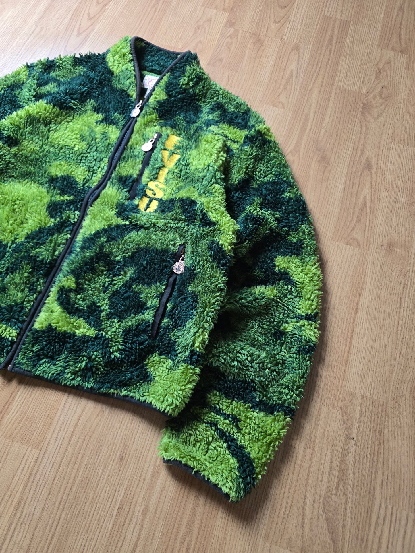 Evisu Deep Sherpa Pile Logo Camo Fleece Jacket (M)
