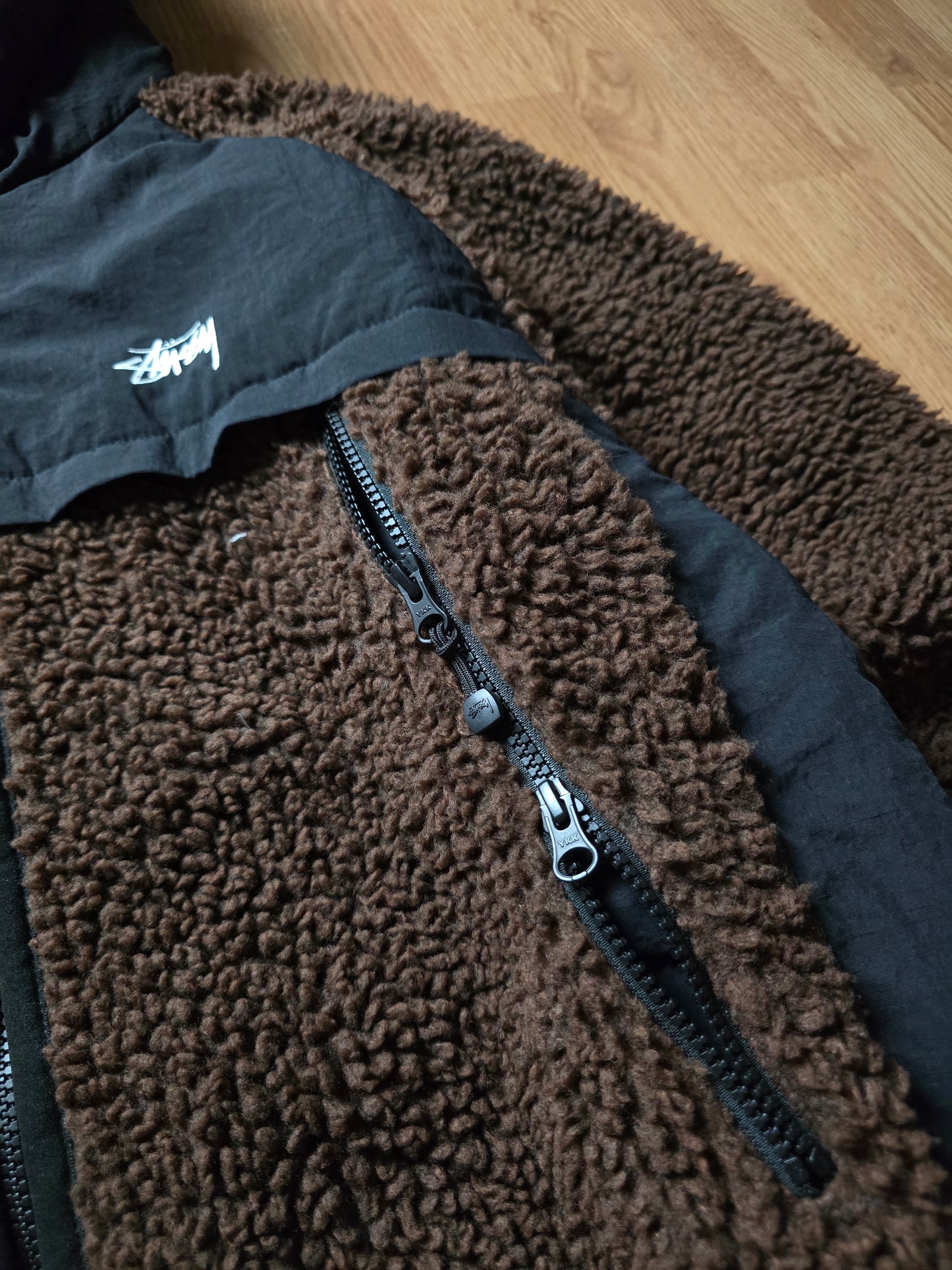 Stussy Sherpa Panelled Hooded Jacket (M)