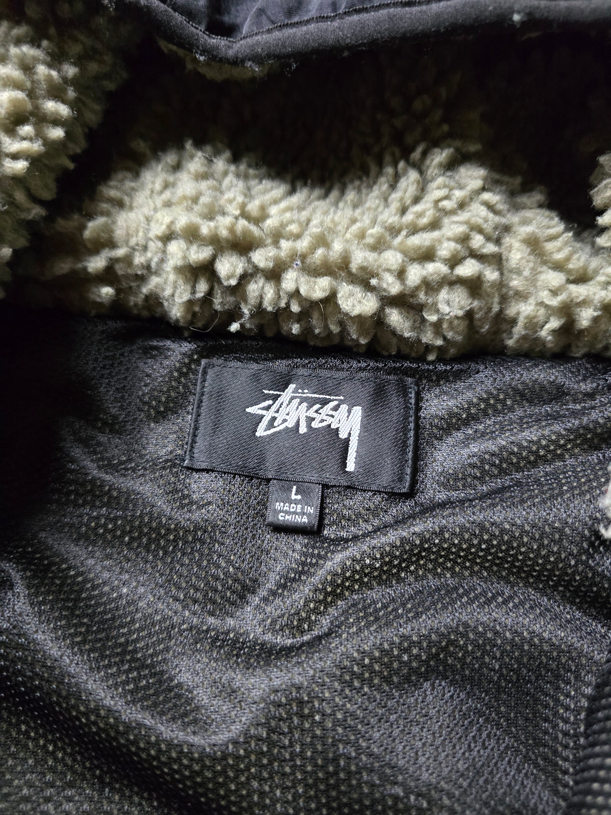 Stussy Sherpa Panelled Hooded Jacket (L)