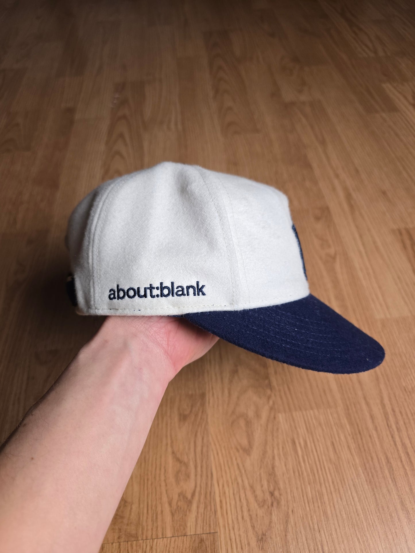 About Blank Wool-Blend Monogram Cap