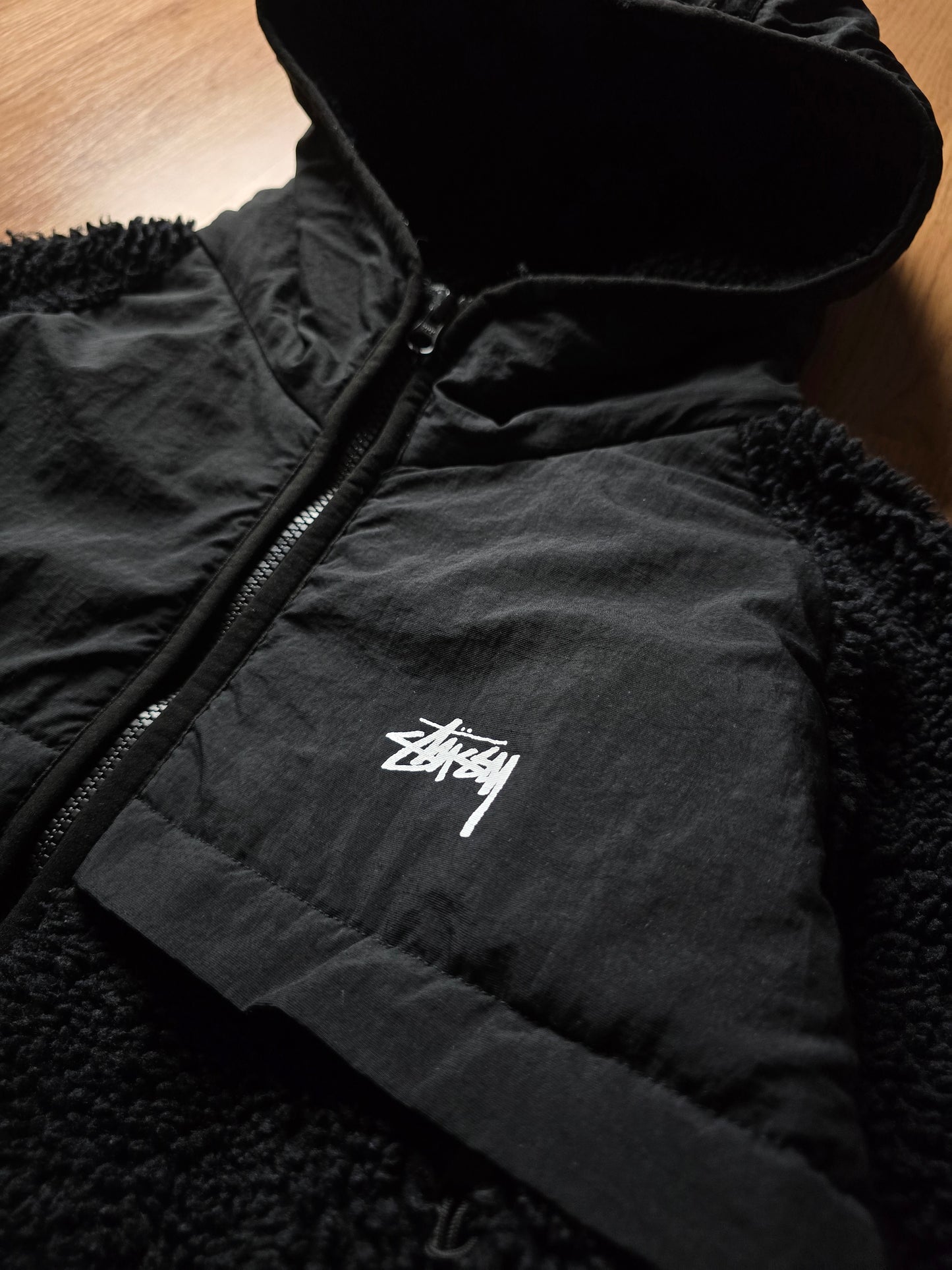 Stussy Sherpa Panelled Hooded Jacket (L)