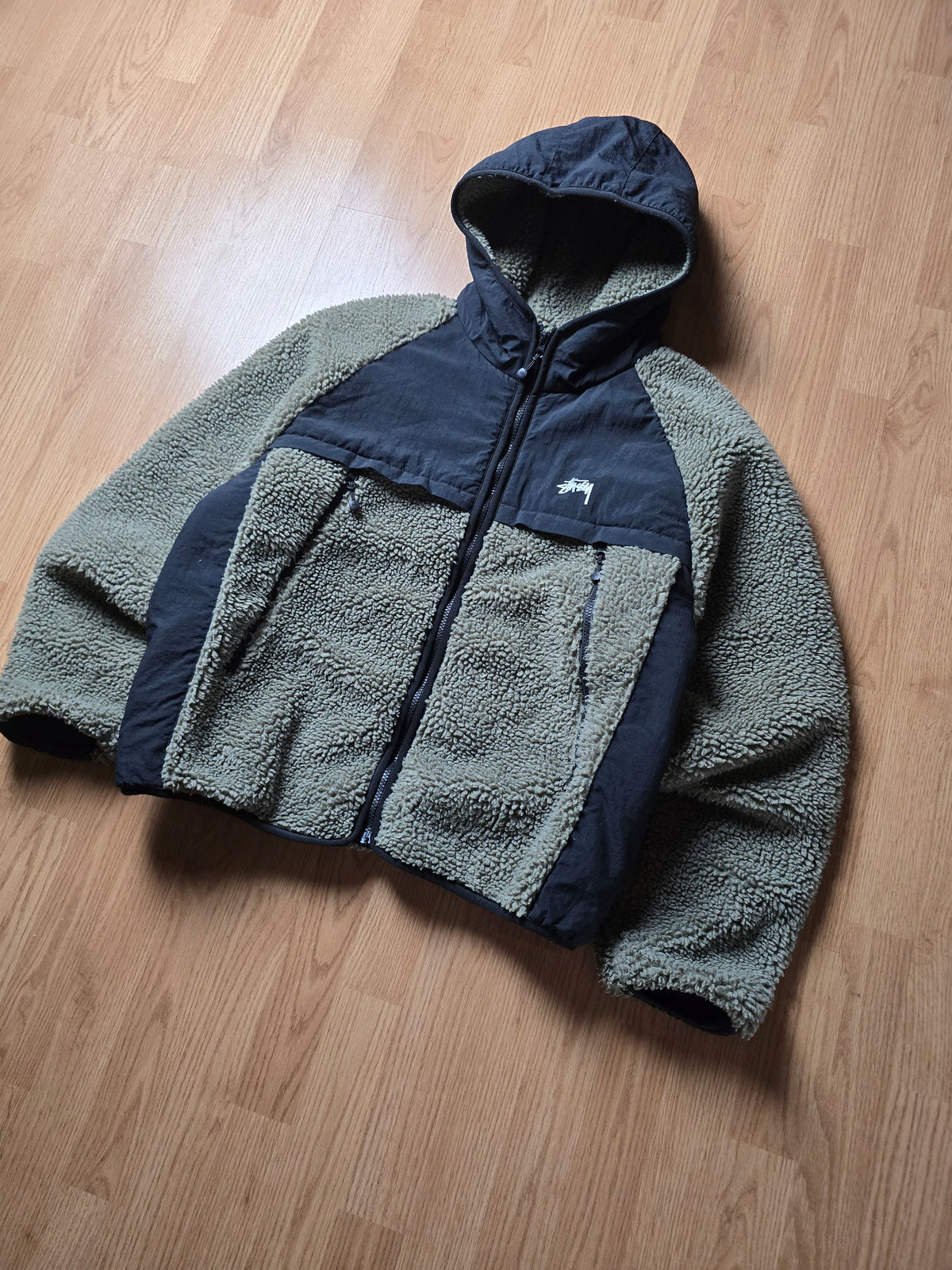 Stussy Sherpa Panelled Hooded Jacket (L)