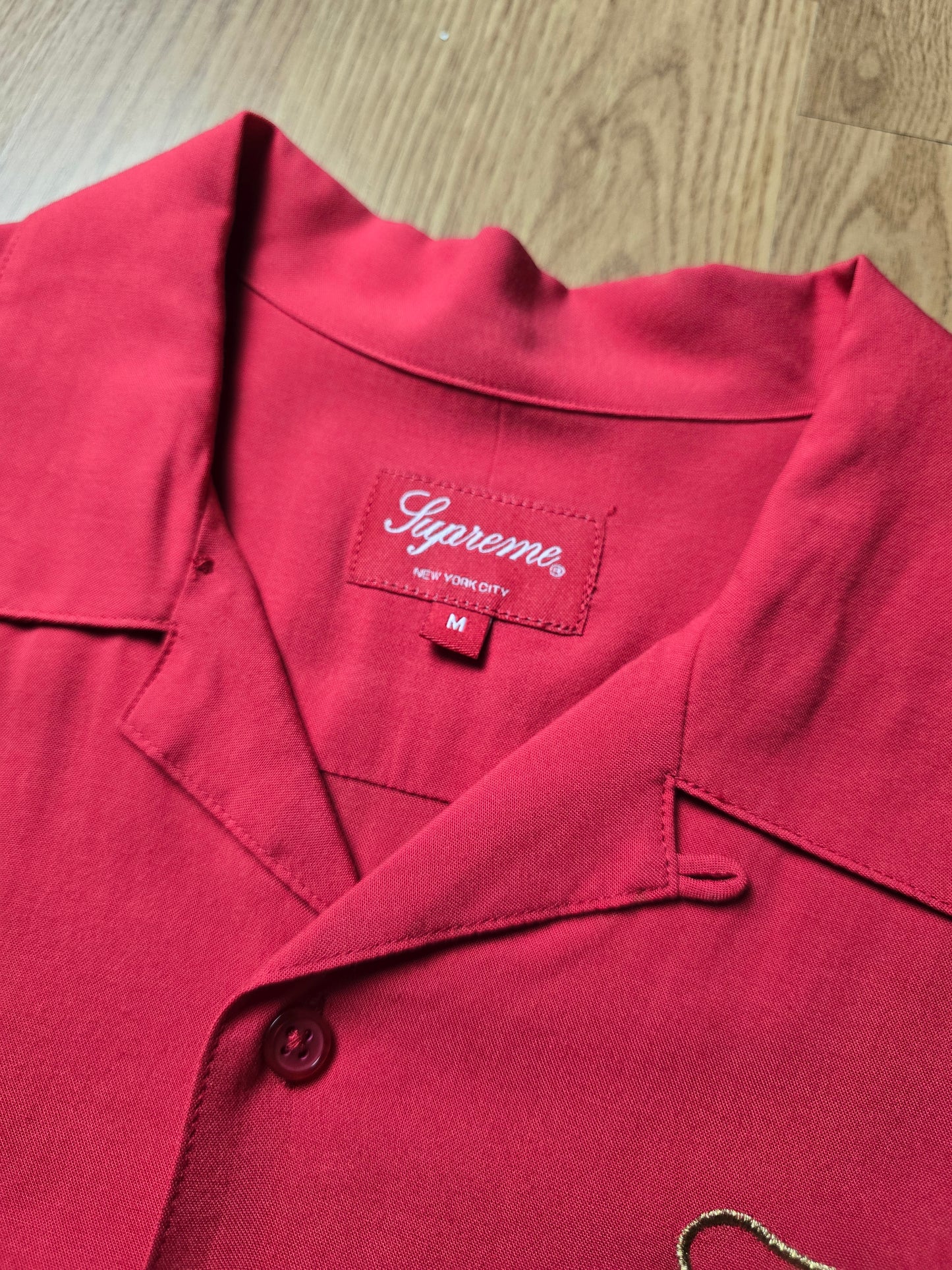 Supreme Dragon Rayon Button Up Shirt (M)