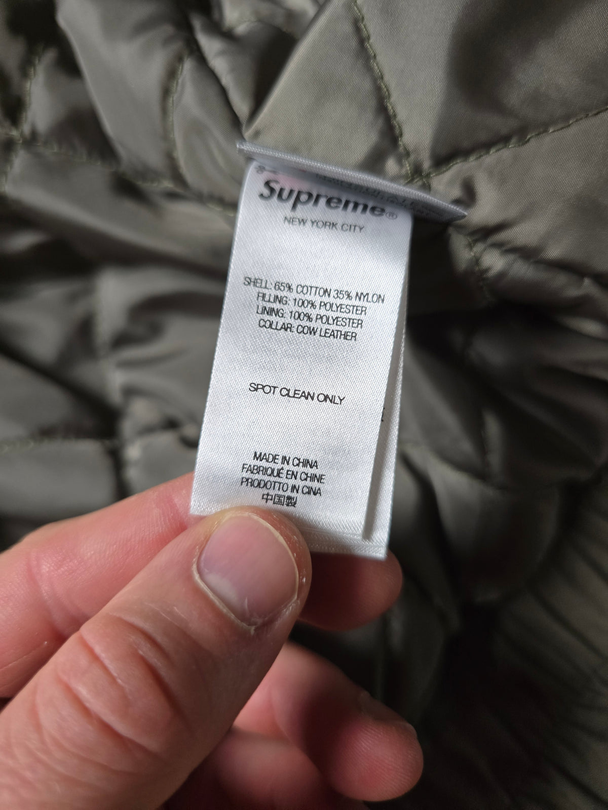 Supreme Leather Colar Utility Jacket (S/M)
