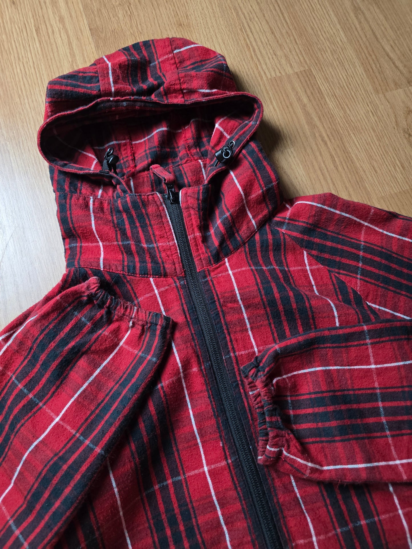 00s Stussy Plaid Zip Up Lightweight Cotton Jacket (M)