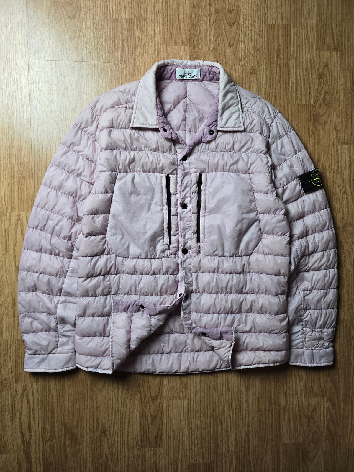 Stone Island Garment Dyed Micro Yarn Down Overshirt Jacket (XL)