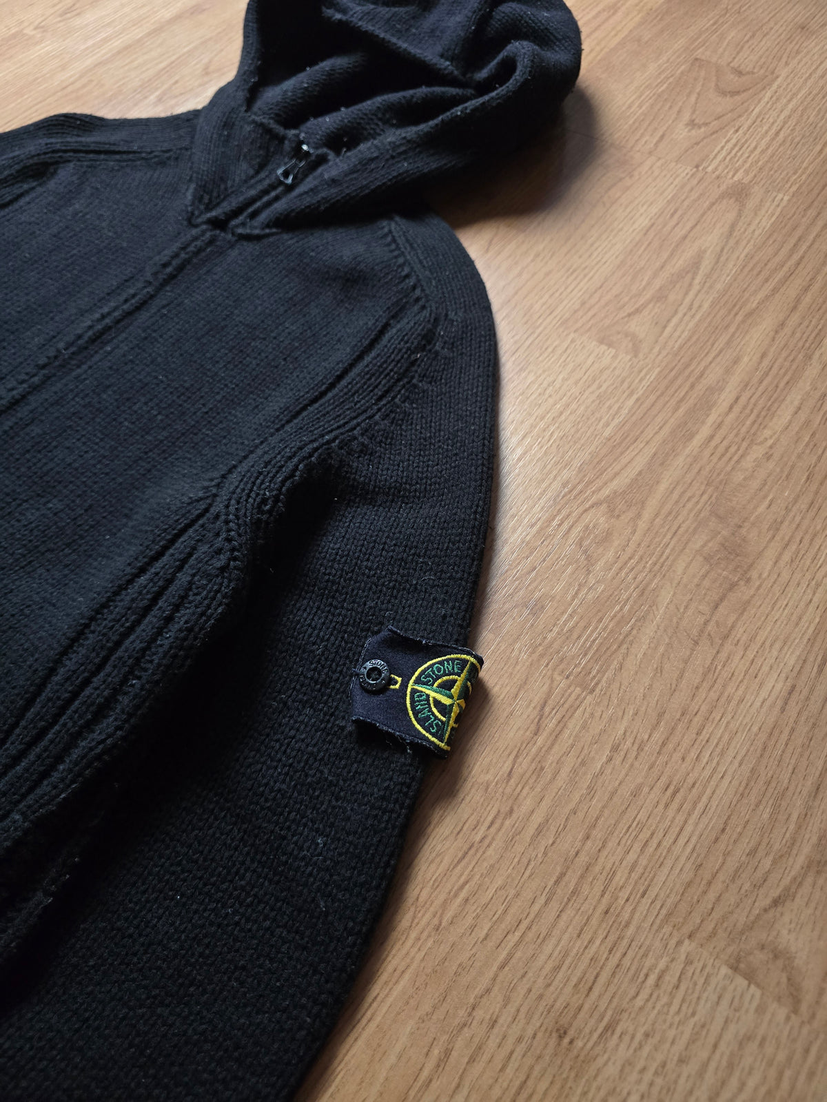 Stone Island AW05 Cotton Knit Zip Hoodie (M)