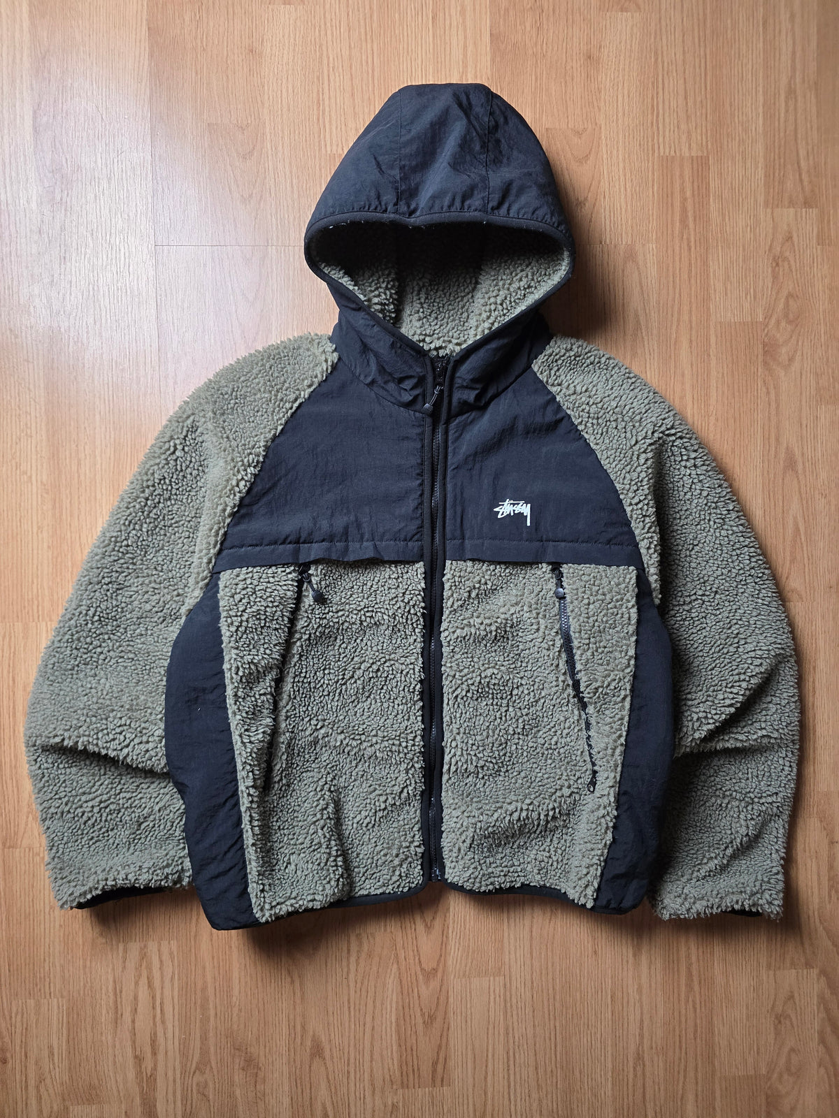 Stussy Sherpa Panelled Hooded Jacket (L)