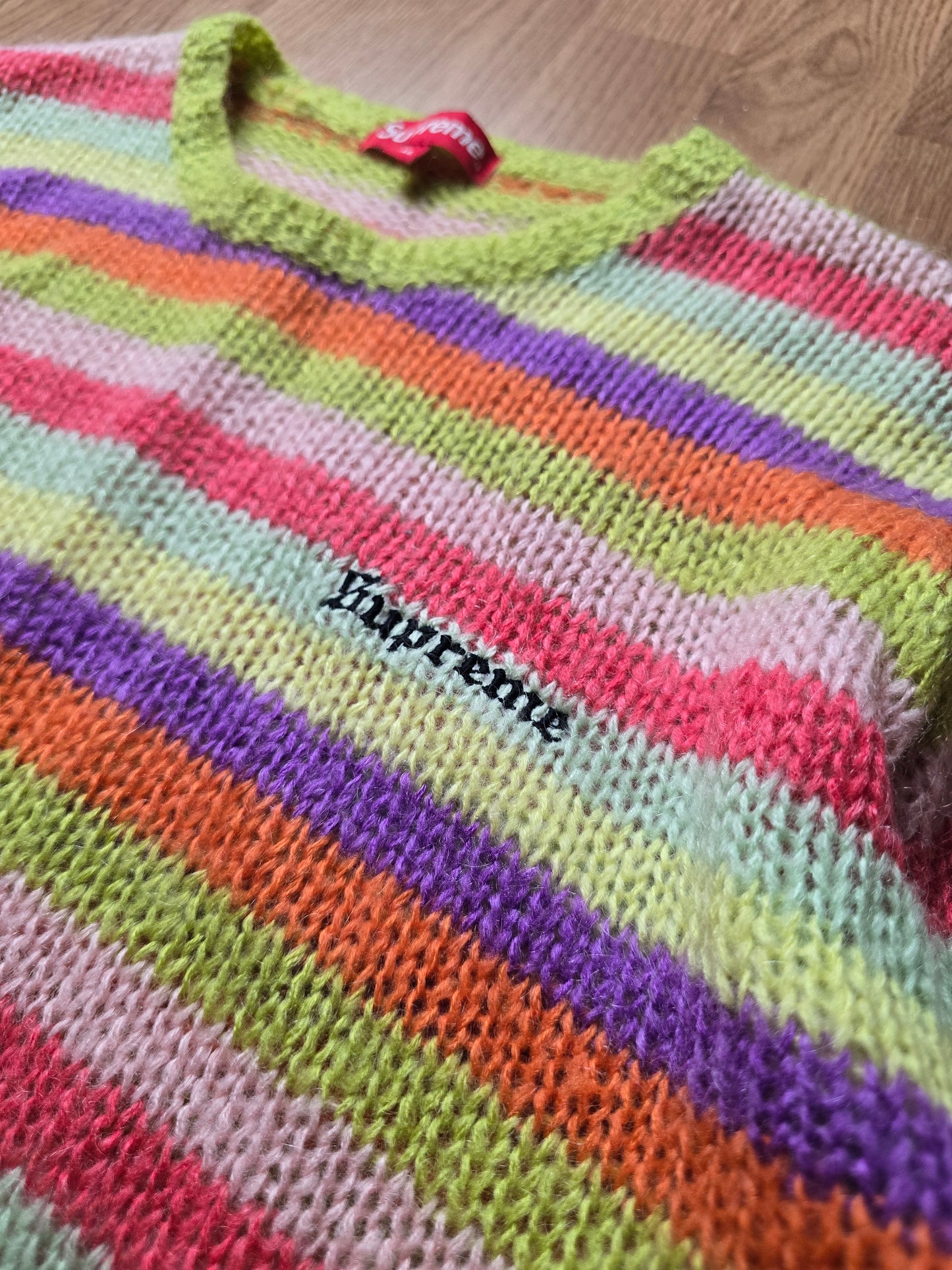 Supreme Stripe Mohair Knit Sweater  (L/XL)