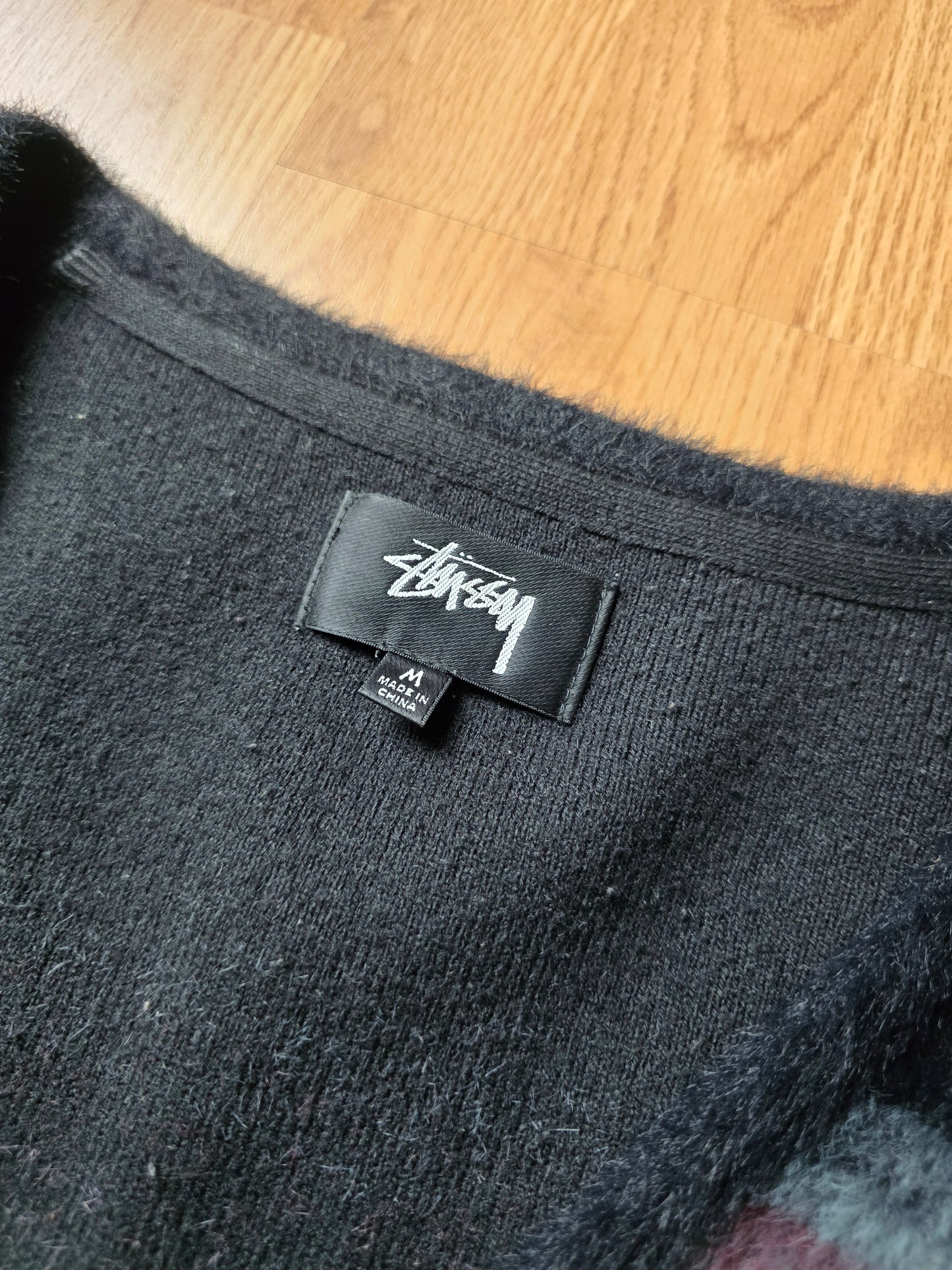 Stussy Striped 'Shaggy' Cardigan (M)