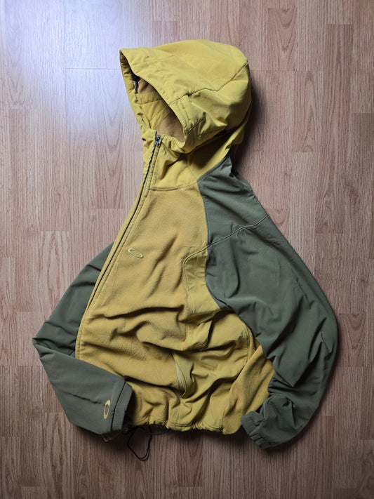 00s Oakley Zip-Up Technical Pannelled Fleece Hoodie (L)