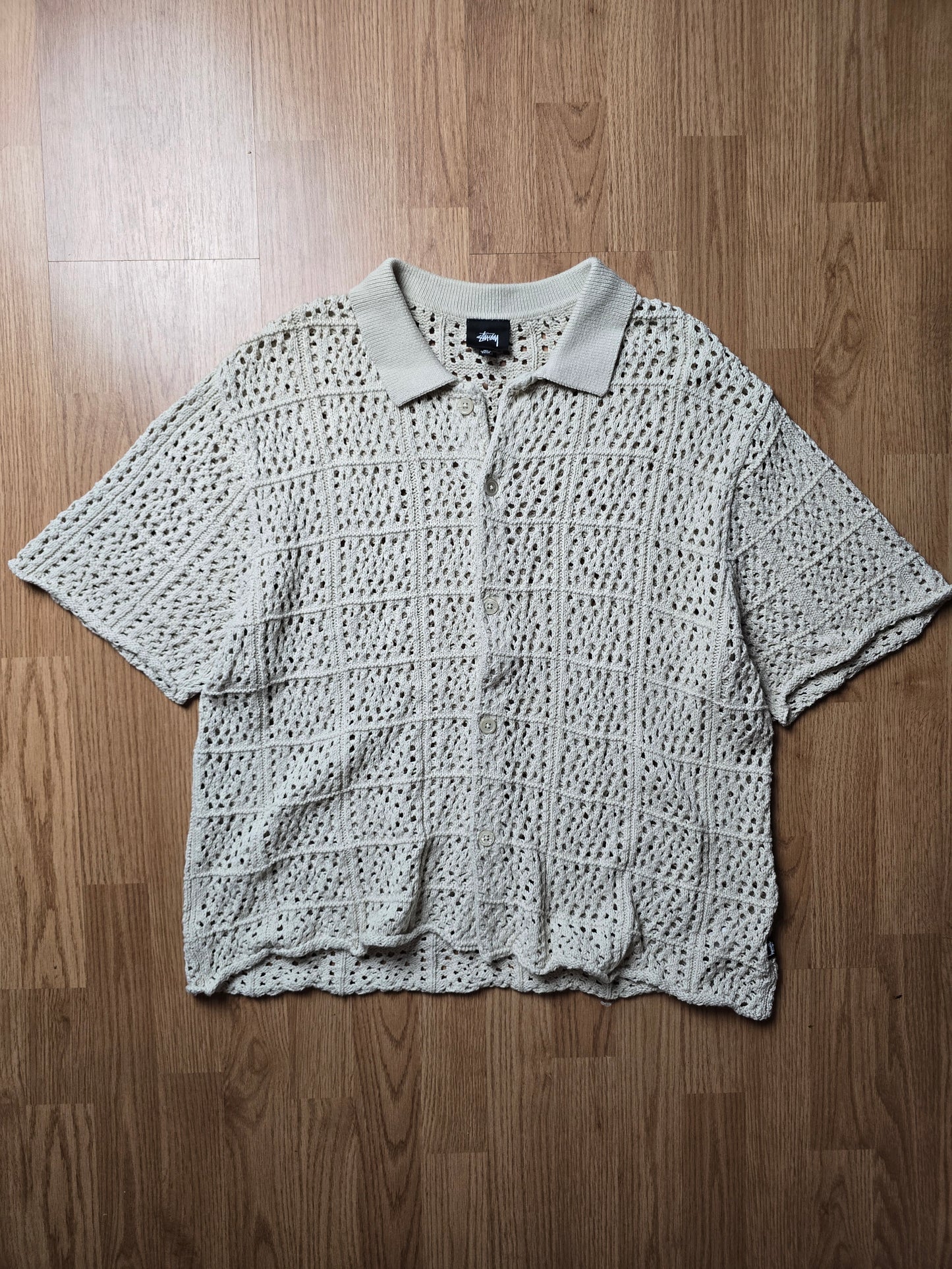 Stussy Crochet Knit SS Shirt (L/XL)