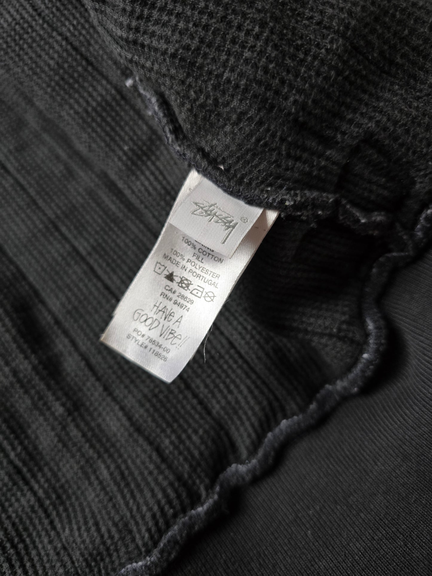 Stussy Vertical Quilted Thermal Lined Zip Hoodie (M/L)