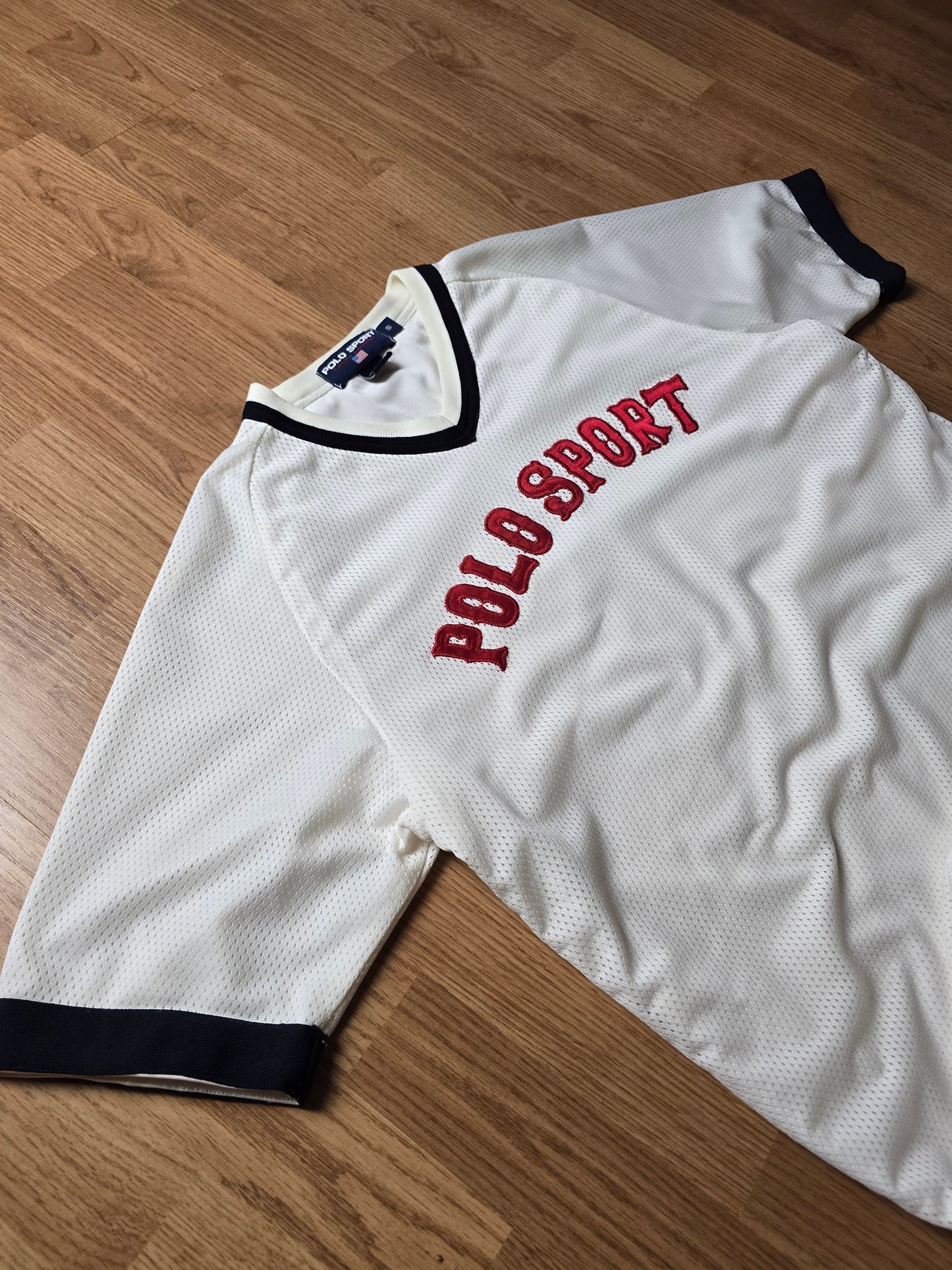 Vintage 90s Ralph Lauren Polo Sport Mesh Baseball Jersey (S/M)