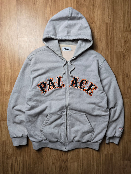 Palace 'Arch' Thermal Lined Zip Up Hoodie (L)