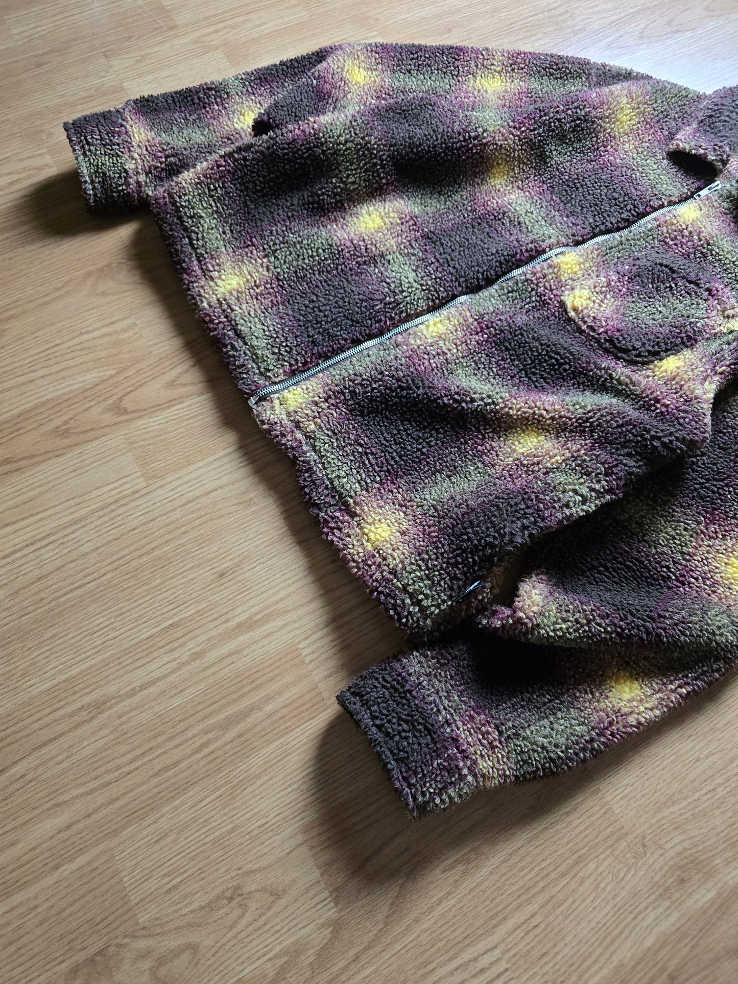 Stussy 'Shadow Plaid' Sherpa Zip Shirt/Jacket (M)