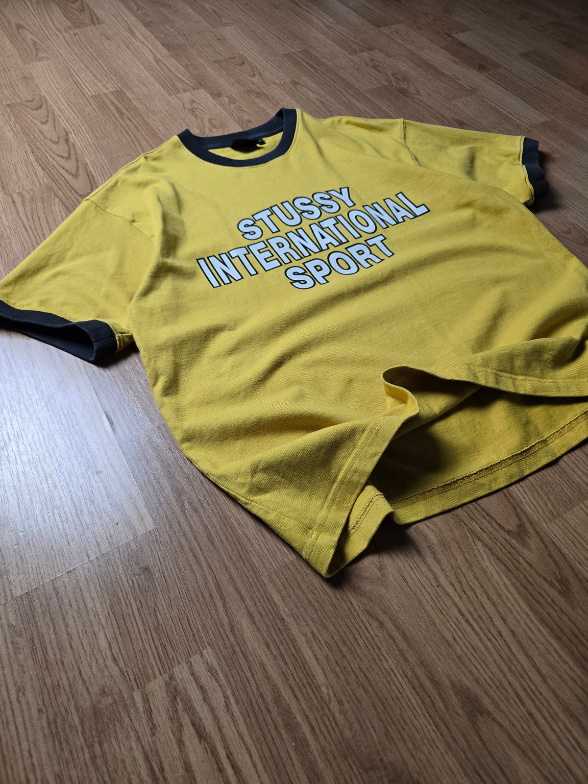 Stussy Sport Heavy Jersey Crew Ringer T-shirt (L)