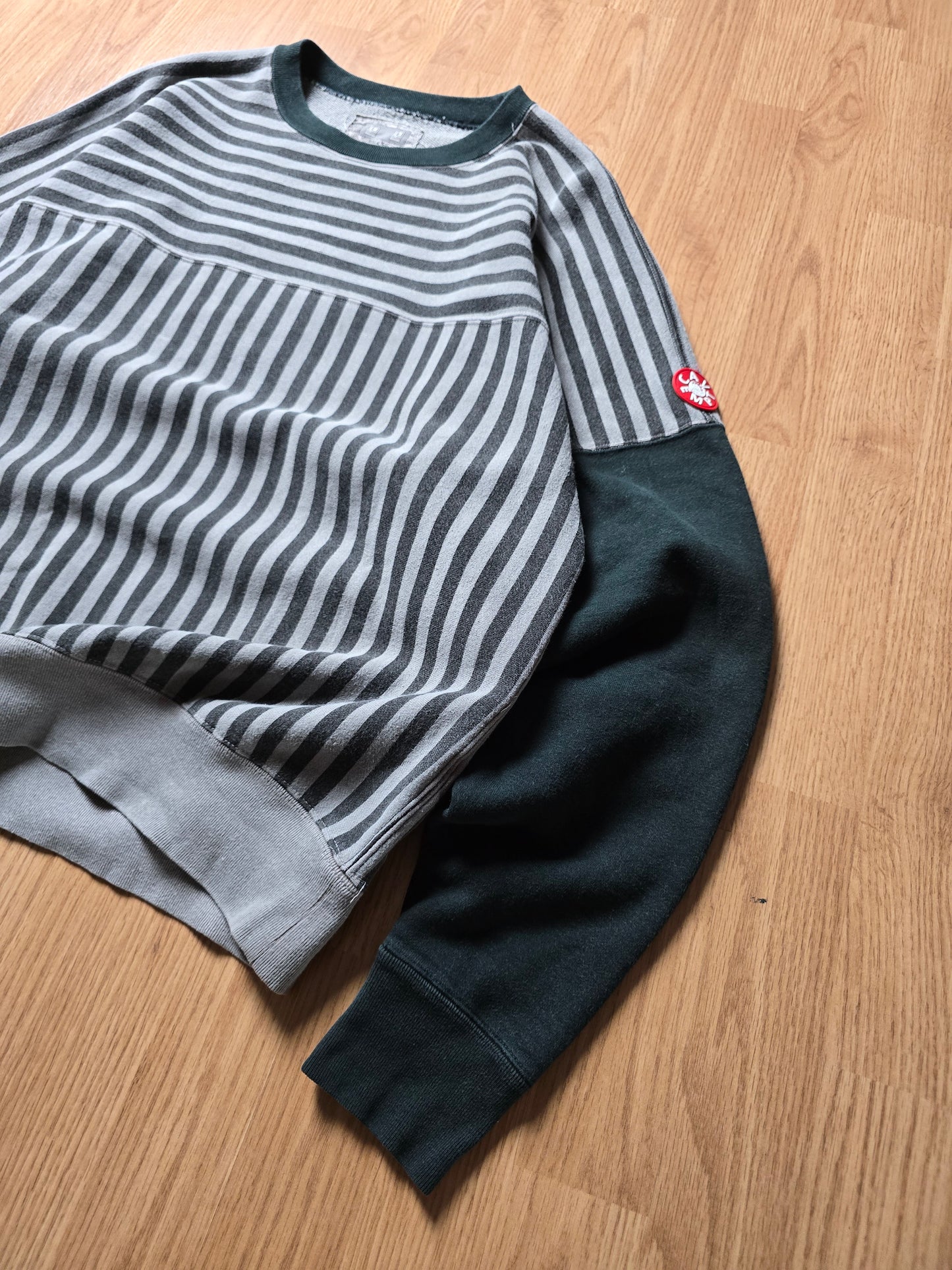 Cav Empt Overdyed Stripe Crewneck Sweatshirt (M/L)