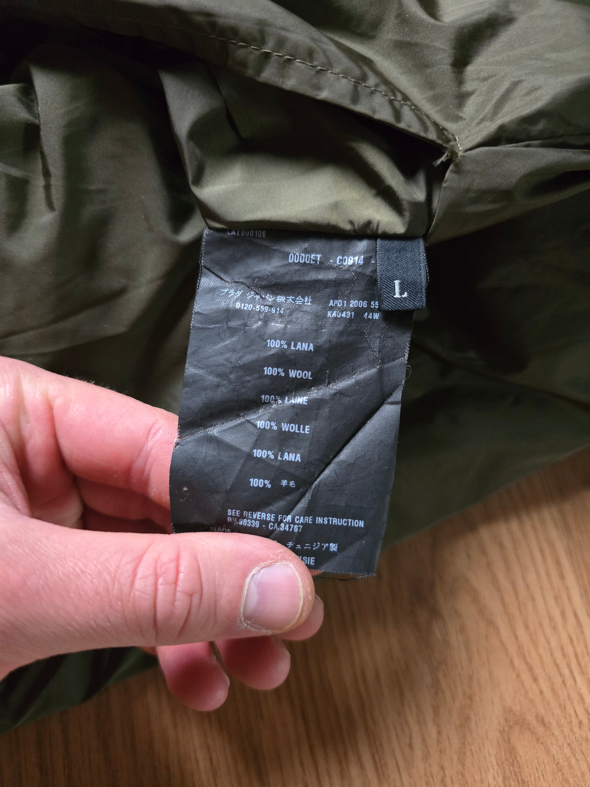 Prada Padded Wool & Nylon Reversible Hybrid Jacket (M)