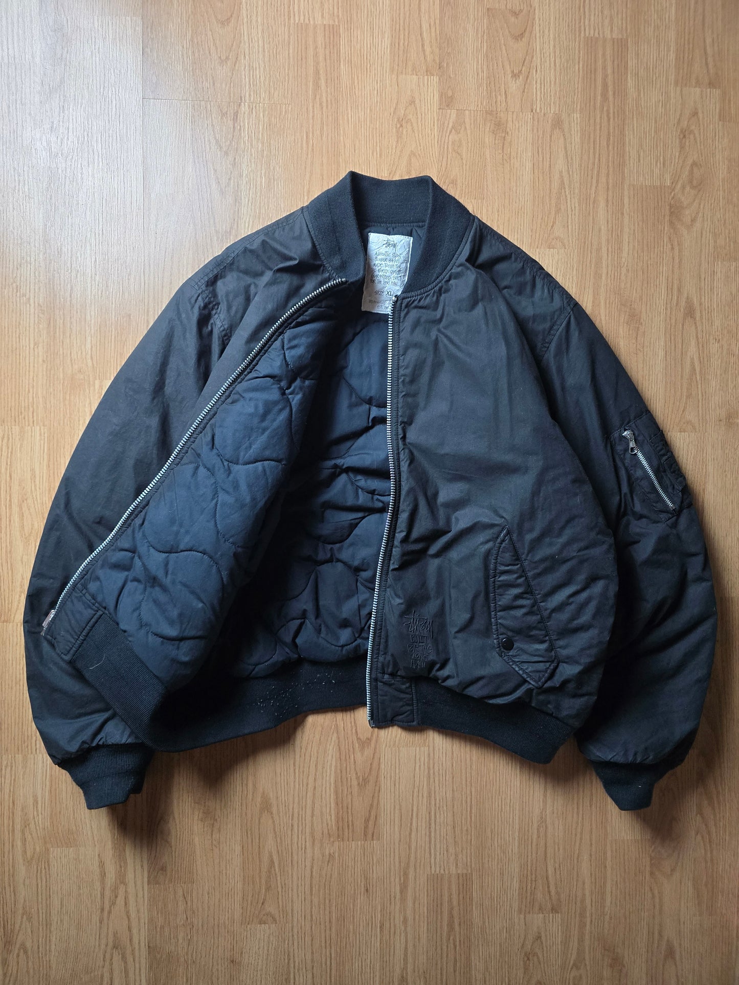 Stussy Reversible Waxed Built Bomber Jacket (XL)