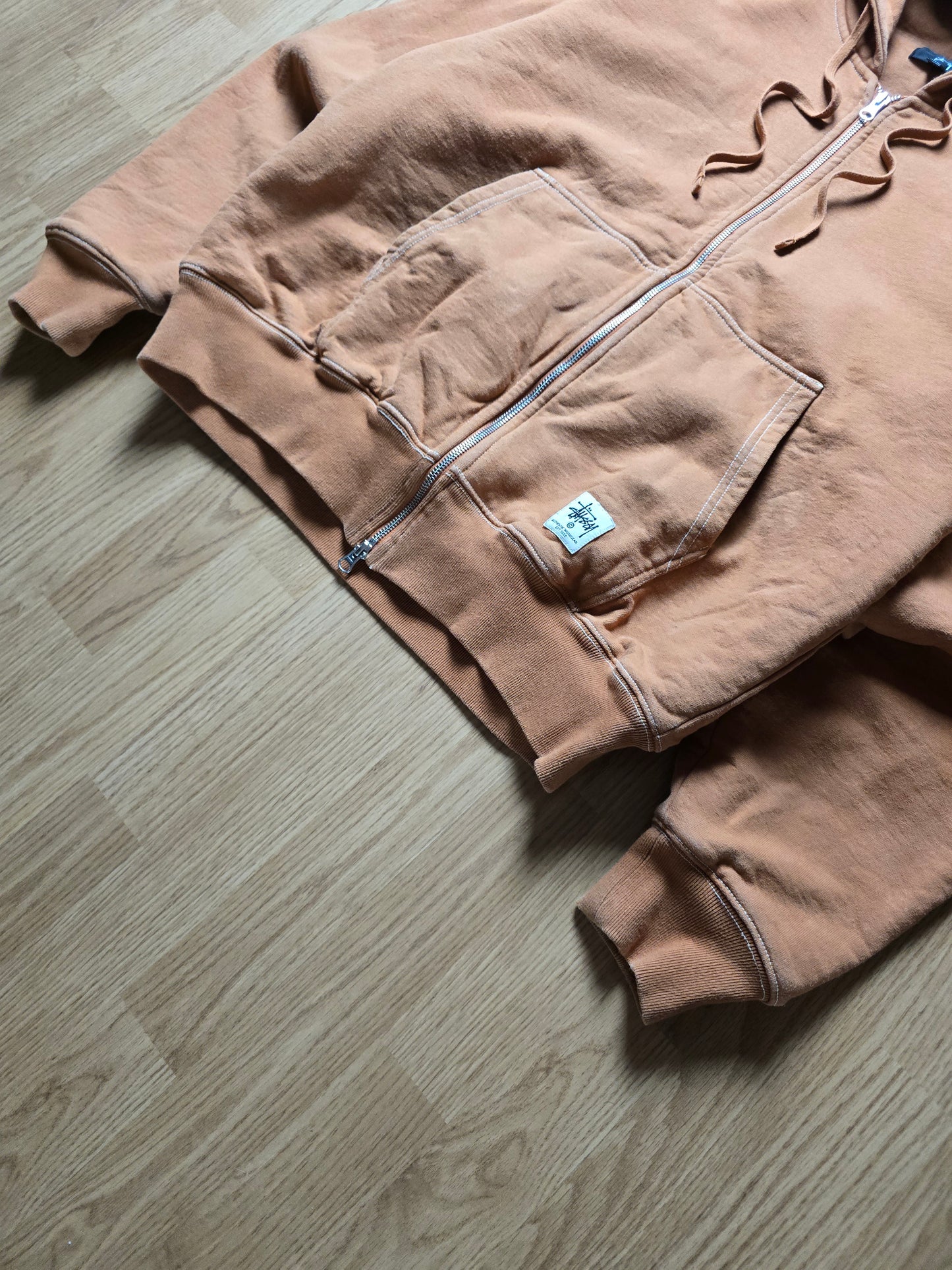 Stussy 'Double Face Label Zip' Heavyweight Hoodie (L)
