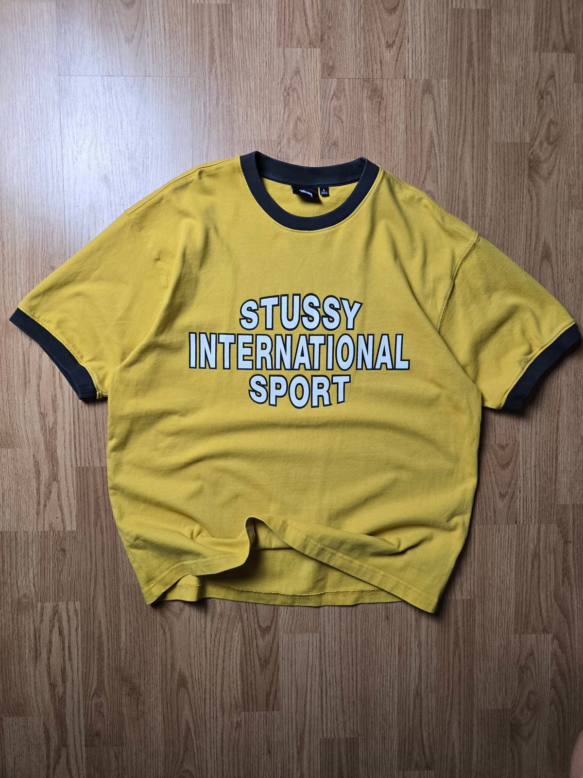 Stussy Sport Heavy Jersey Crew Ringer T-shirt (L)