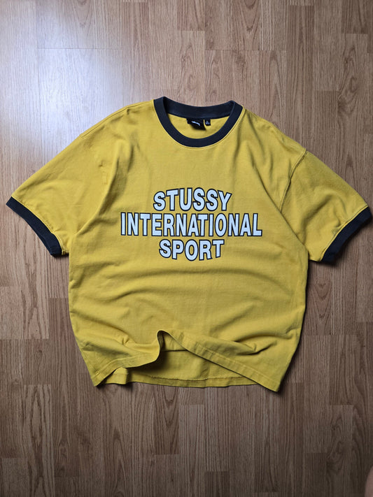 Stussy Sport Heavy Jersey Crew Ringer T-shirt (L)