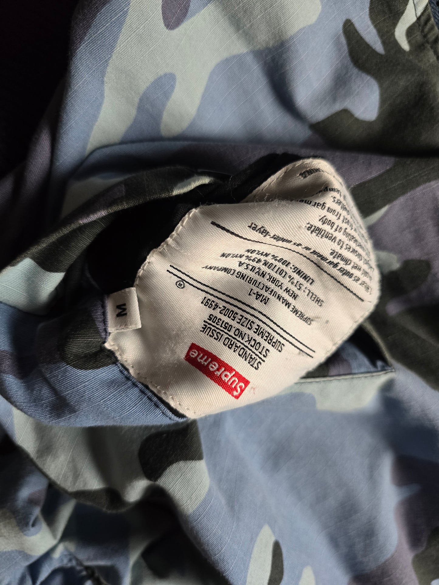 Supreme Reversible MA-1 Cotton Camo Bomber Jacket (M)