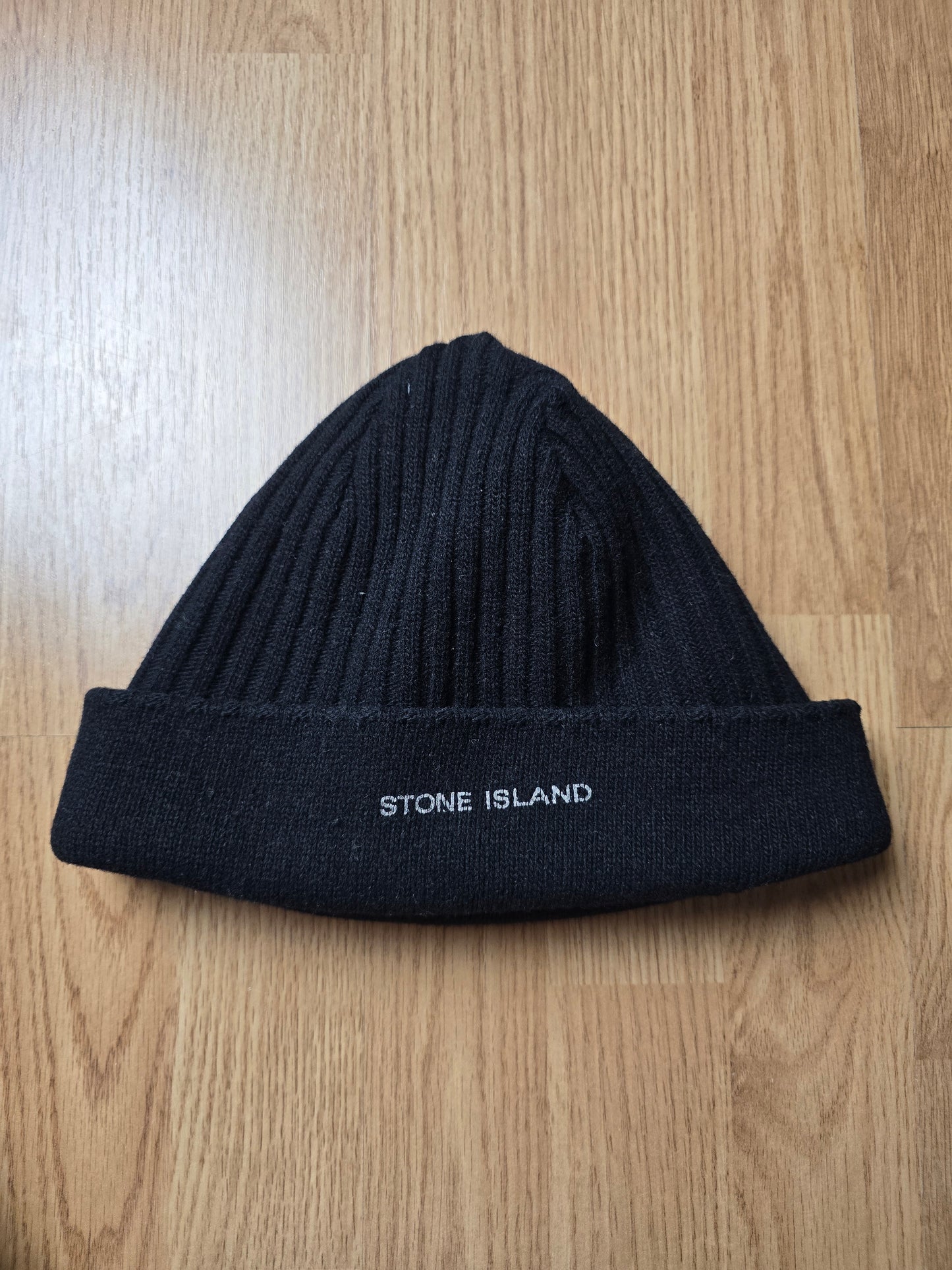 RARE Stone Island AW00 Reversible Ribbed Wool Beanie