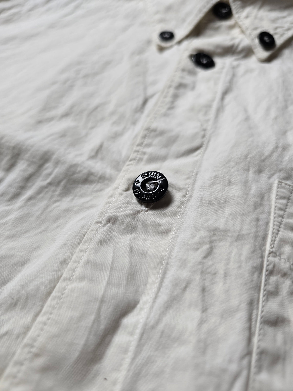 Vintage Stone Island Embroidered Cotton blend LS Shirt (L)