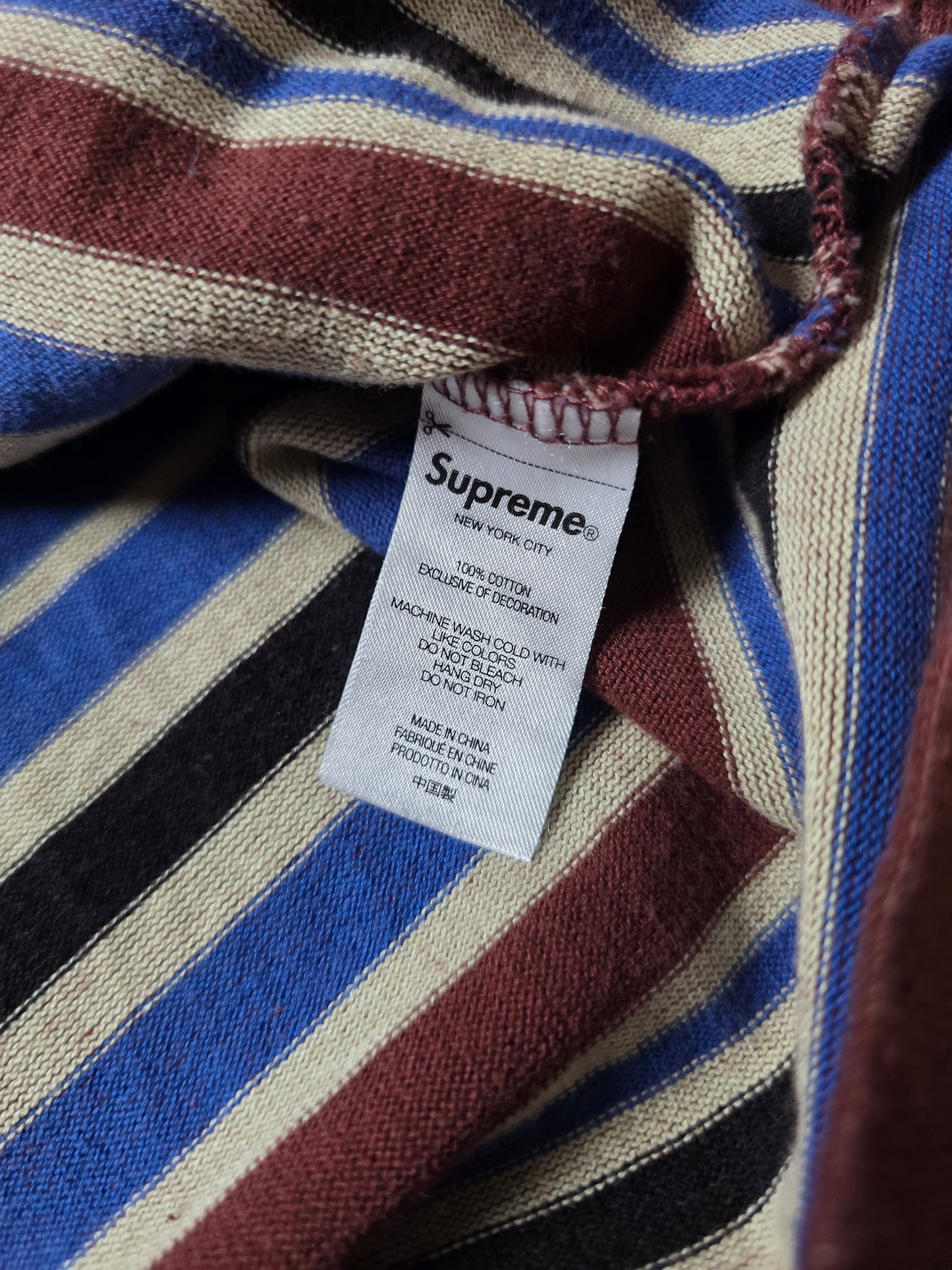 Supreme Inverted Stripe S/S Tee (L)