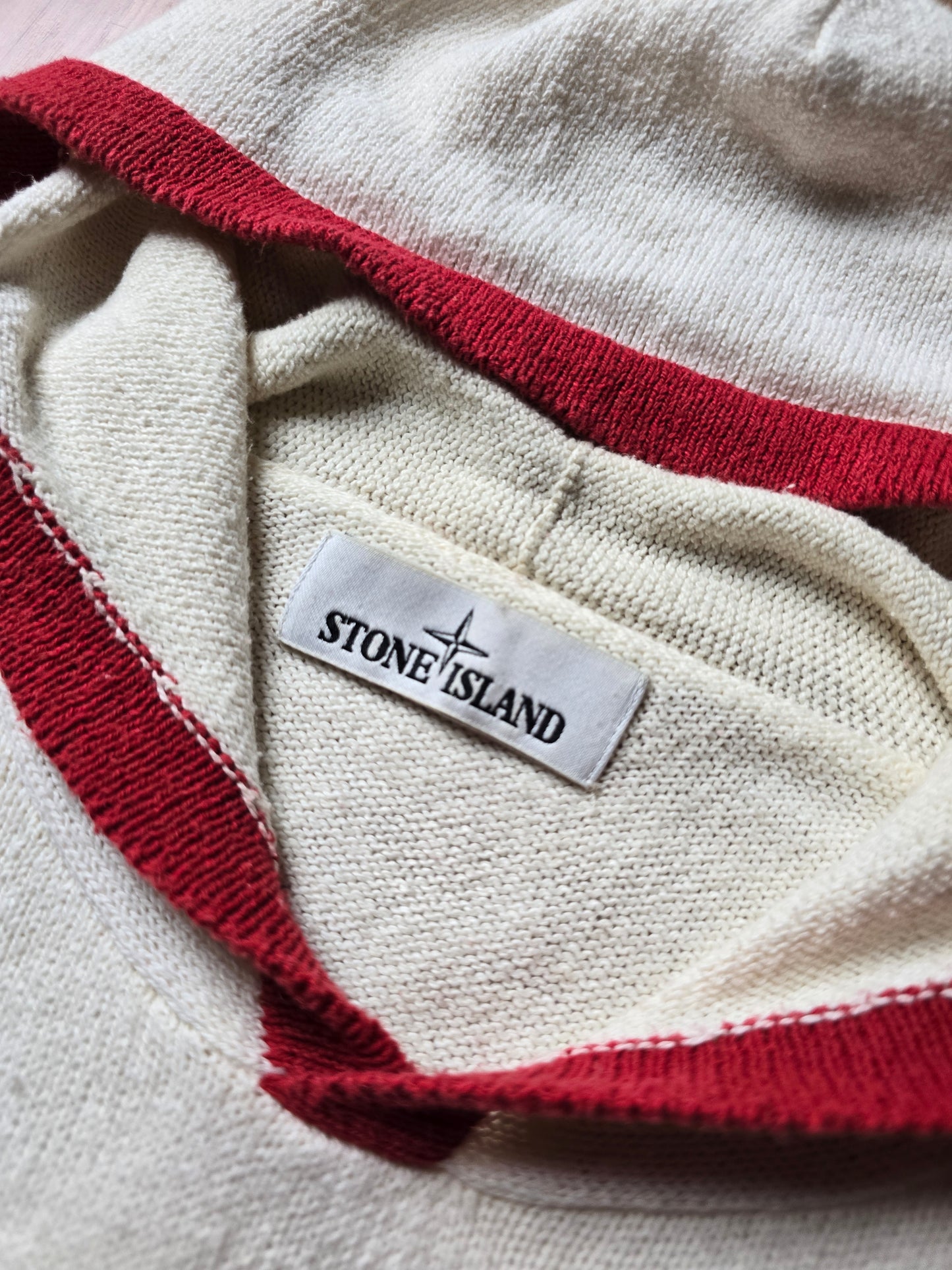 SS14 Stone Island Striped Knitted Cotton Hoodie (M)