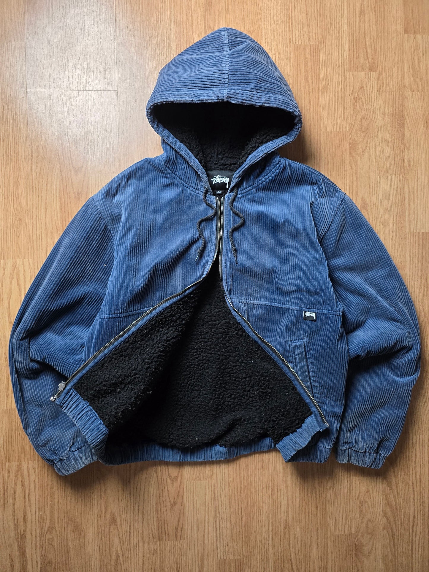 Stussy 'Wide Wale' Sherpa Lined Cord Work Jacket (L)