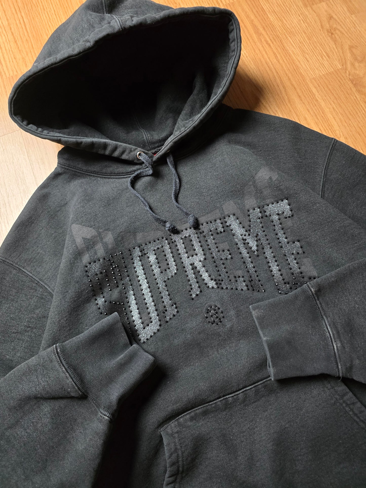 Supreme Rhinestone Shadow Hoodie (M)