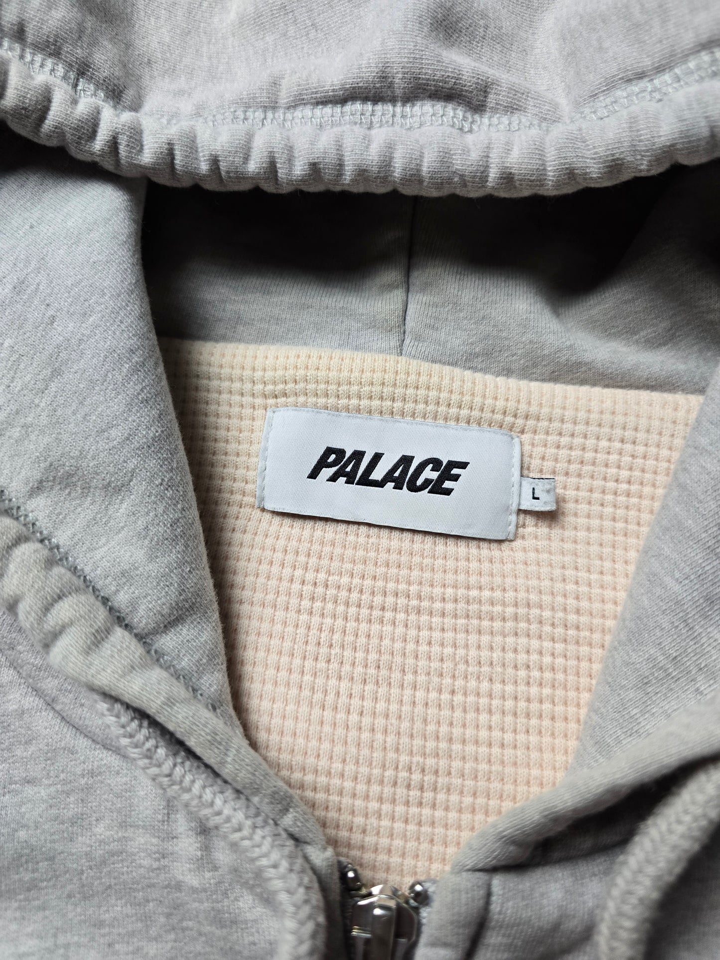 Palace 'Arch' Thermal Lined Zip Up Hoodie (L)