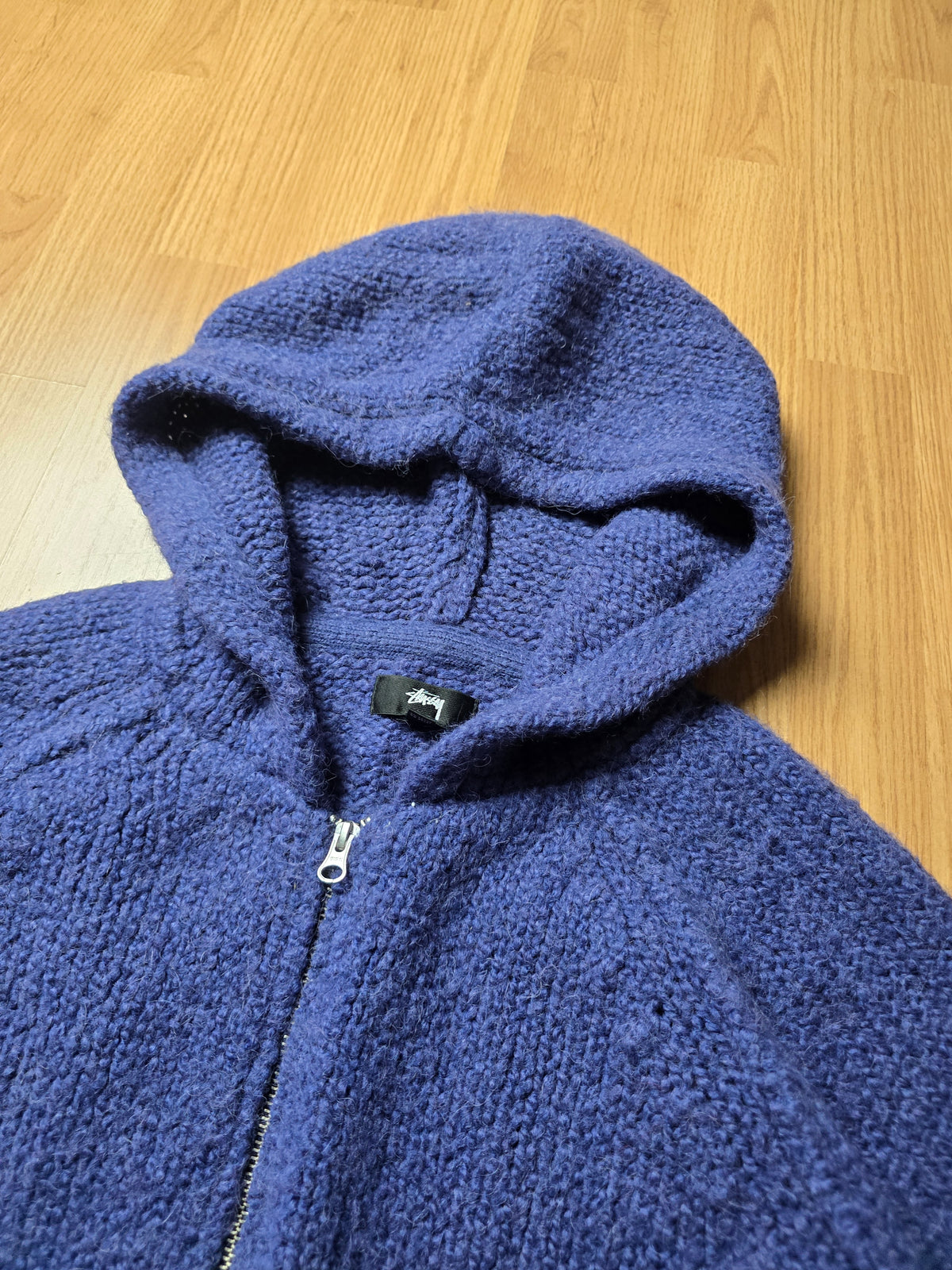 Stussy Heavyweight 'Chunky' Wool & Alpaca Knit Hoodie (XL)