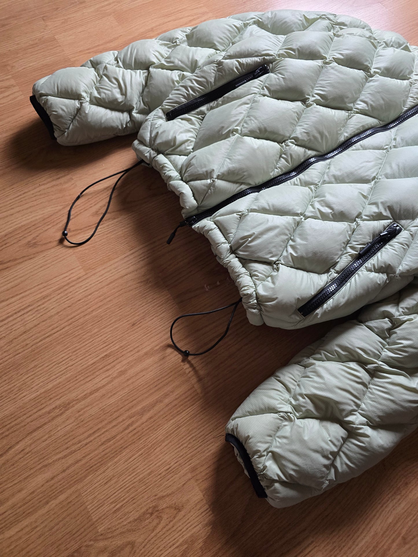 MKI Miyuki Zoku Diamond Shell-Down Hooded Bubble Puffer Jacket (M/L)