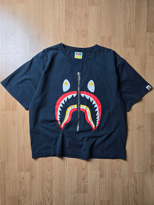 BAPE Colours Shark Zip T-shirt (M)