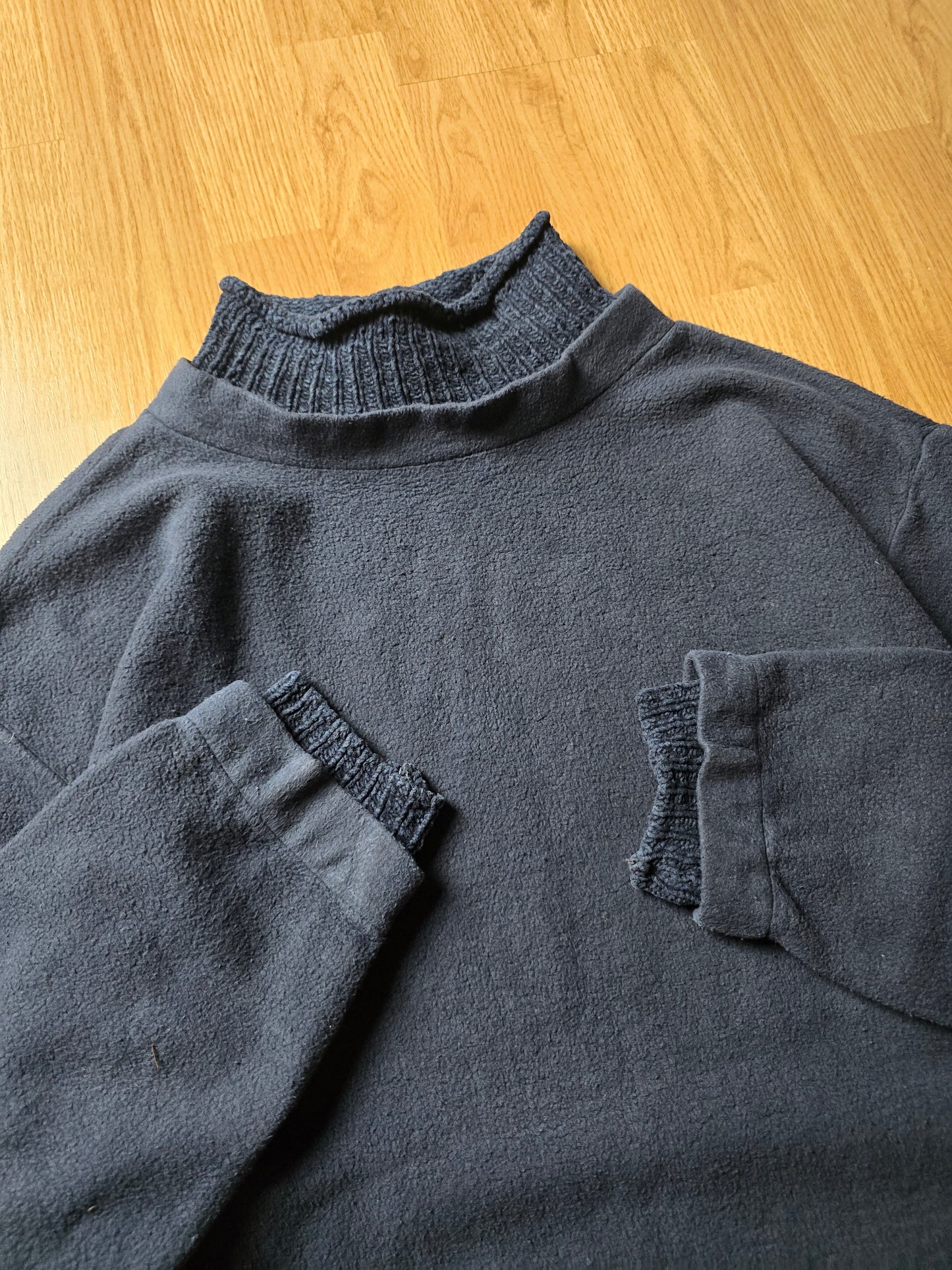 Stone Island AW95 Green Edge Dual layer Chenille Cotton Blend Knit Sweater (M/L)